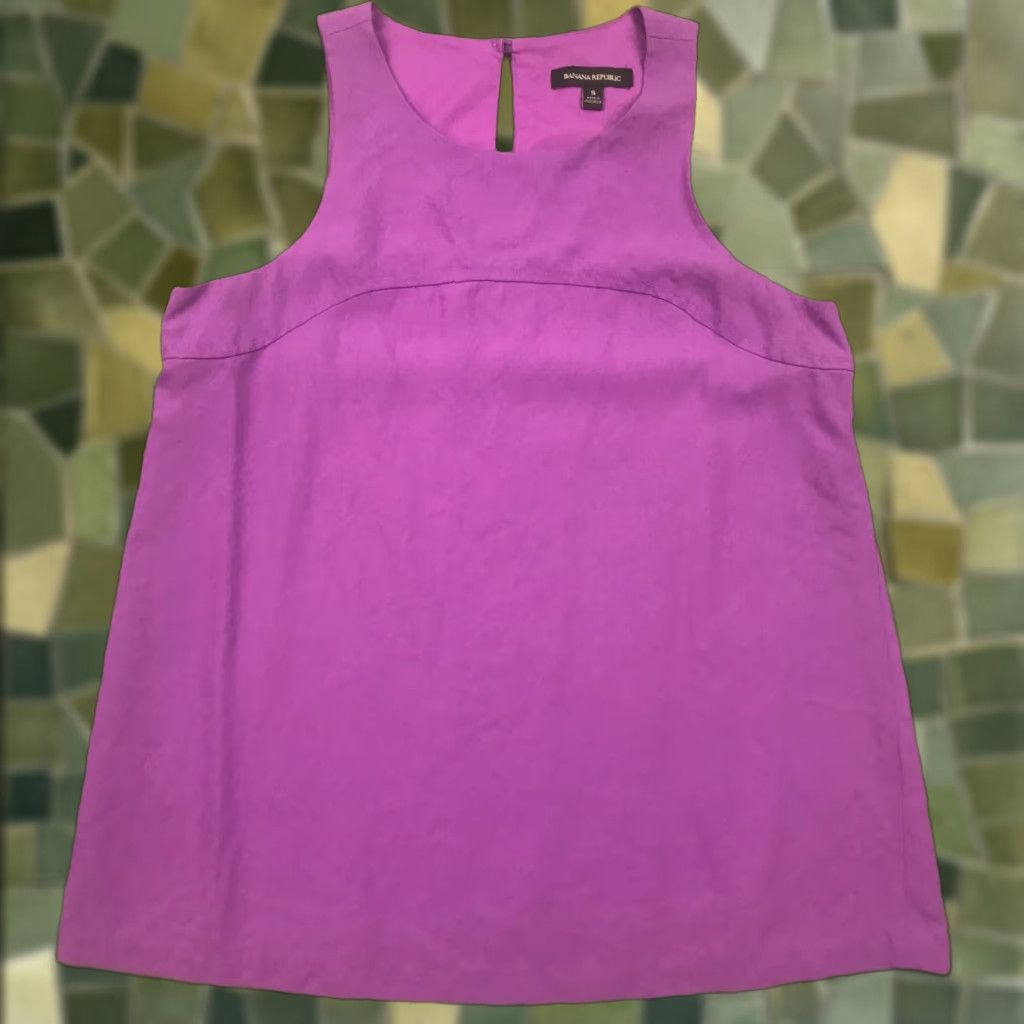 Banana Republic Banana Republic Womens Shirt Tank Top Small Purple Sleeveless Blouse Size S / US 4 / IT 40 - 1 Thumbnail