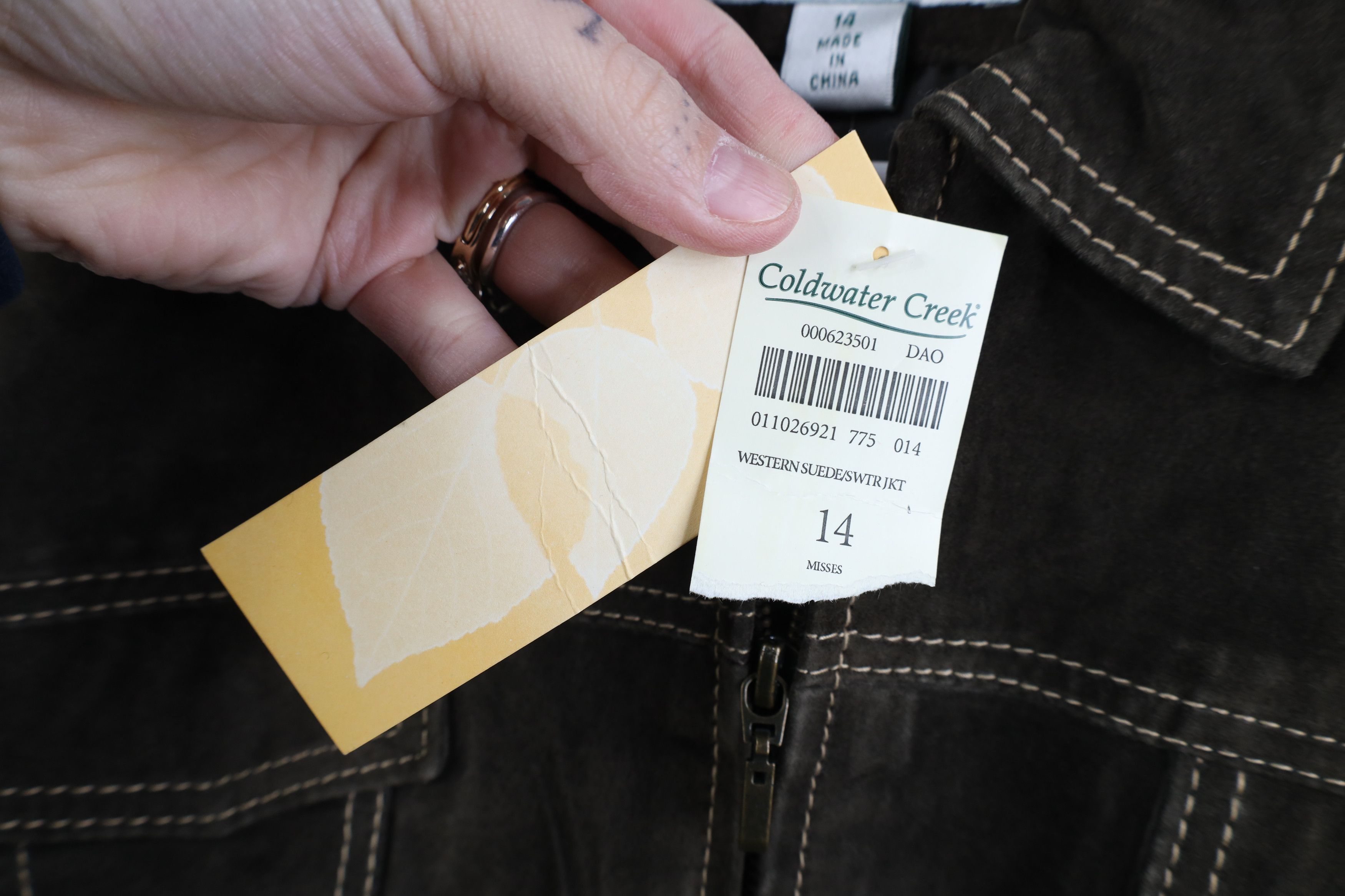 Vintage Deadstock Vintage 90s Y2K Babydoll Leather Sweater Jacket Size XL / US 12-14 / IT 48-50 - 4 Thumbnail