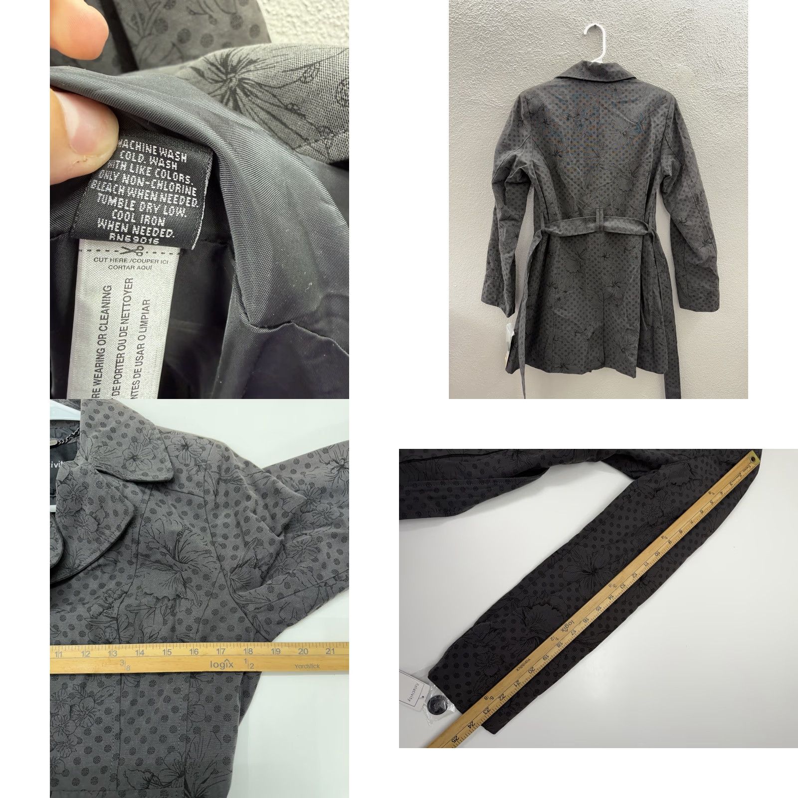 Vintage Relativity Jacket Size Small Black Floral Button Up NWTs Womens Size S / US 4 / IT 40 - 8 Thumbnail