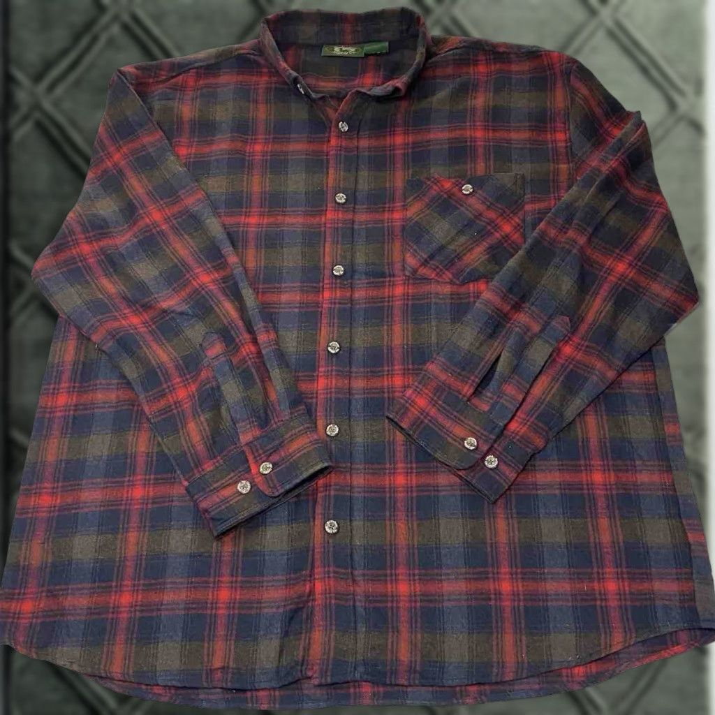 Vintage Stillwater Supply Co Purple Plaid Long Sleeve Soft Flannel Tunic Jacket Button Up 2X Womens Size XXL / US 16-18 / IT 52-54 - 1 Thumbnail