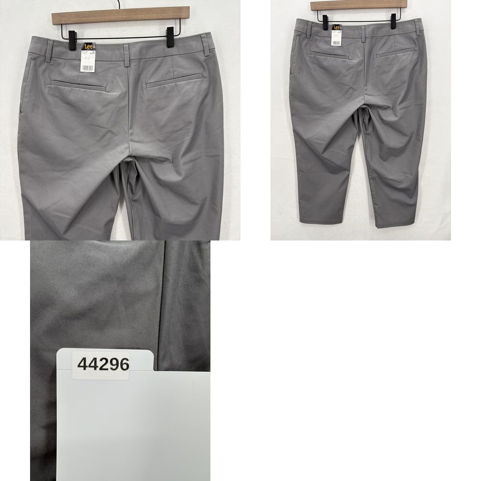 Lee Lee Capri Pants Womens 16 Medium Gray Wrinkle Free Mid Rise Stretch Casual NWT Size 38" / US 16 / IT 52 - 10 Thumbnail