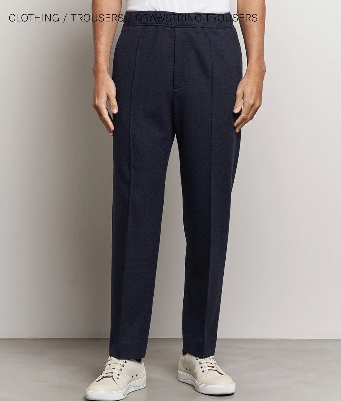 Lanvin LANVIN Wool Drawstring Trousers Navy Size US 41 - 2 Thumbnail