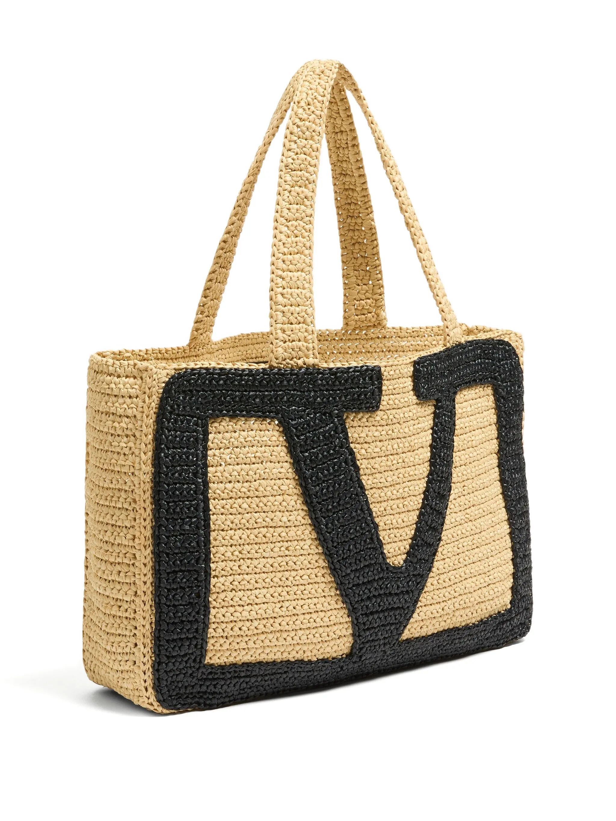Valentino os11x0826 Size: OS / Large Viva Superstar Raffia Tote Bag Size ONE SIZE - 4 Thumbnail