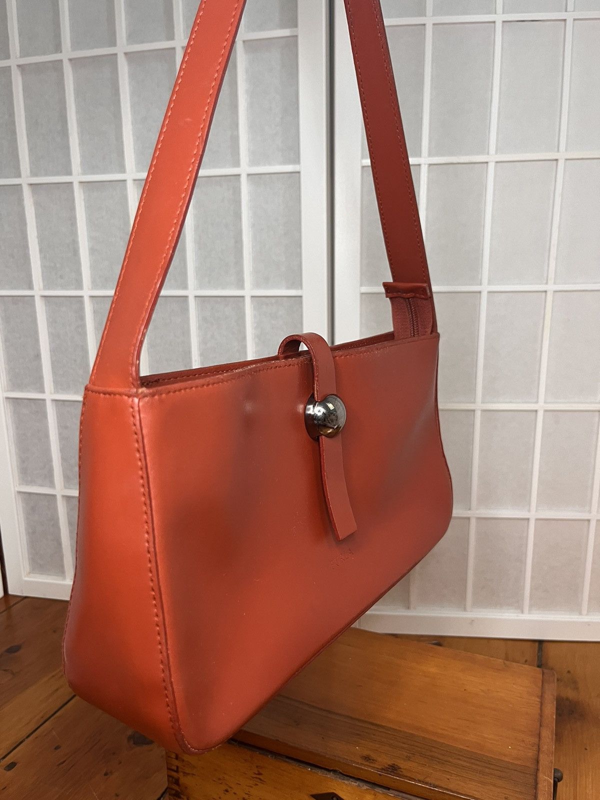 Designer × Furla × Vintage Vintage Furla Red Leather Shoulder Bag Size ONE SIZE - 2 Thumbnail