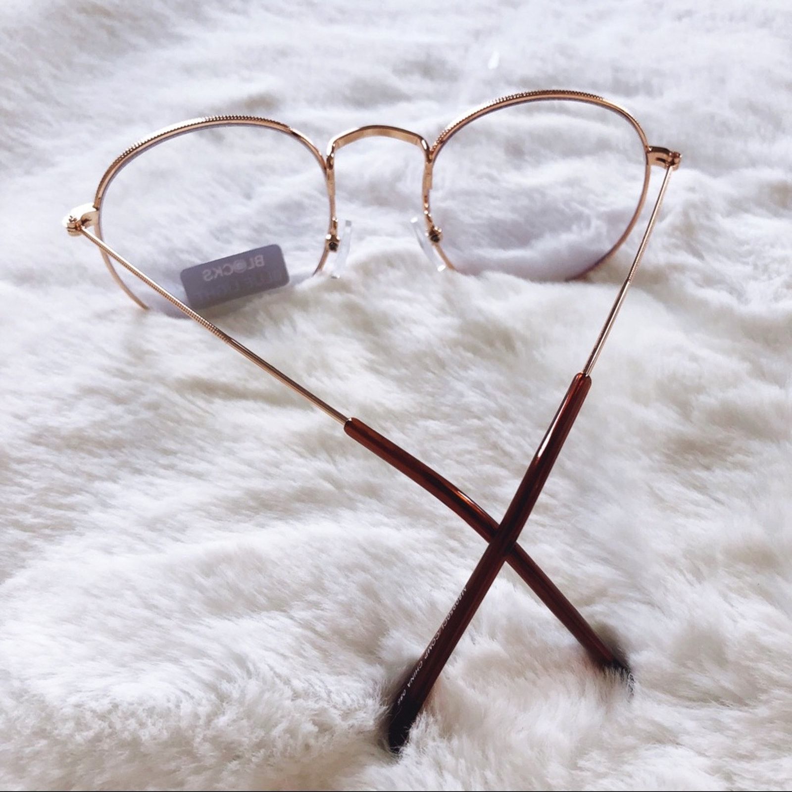 Other Mai Gold Round Computer Blue Light Glasses Size ONE SIZE - 7 Thumbnail