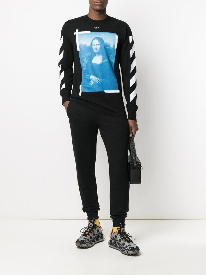 Off-White Black Mona Lisa Arrows Long Sleeve T-shirt Size US XXS / EU 40 - 4 Thumbnail