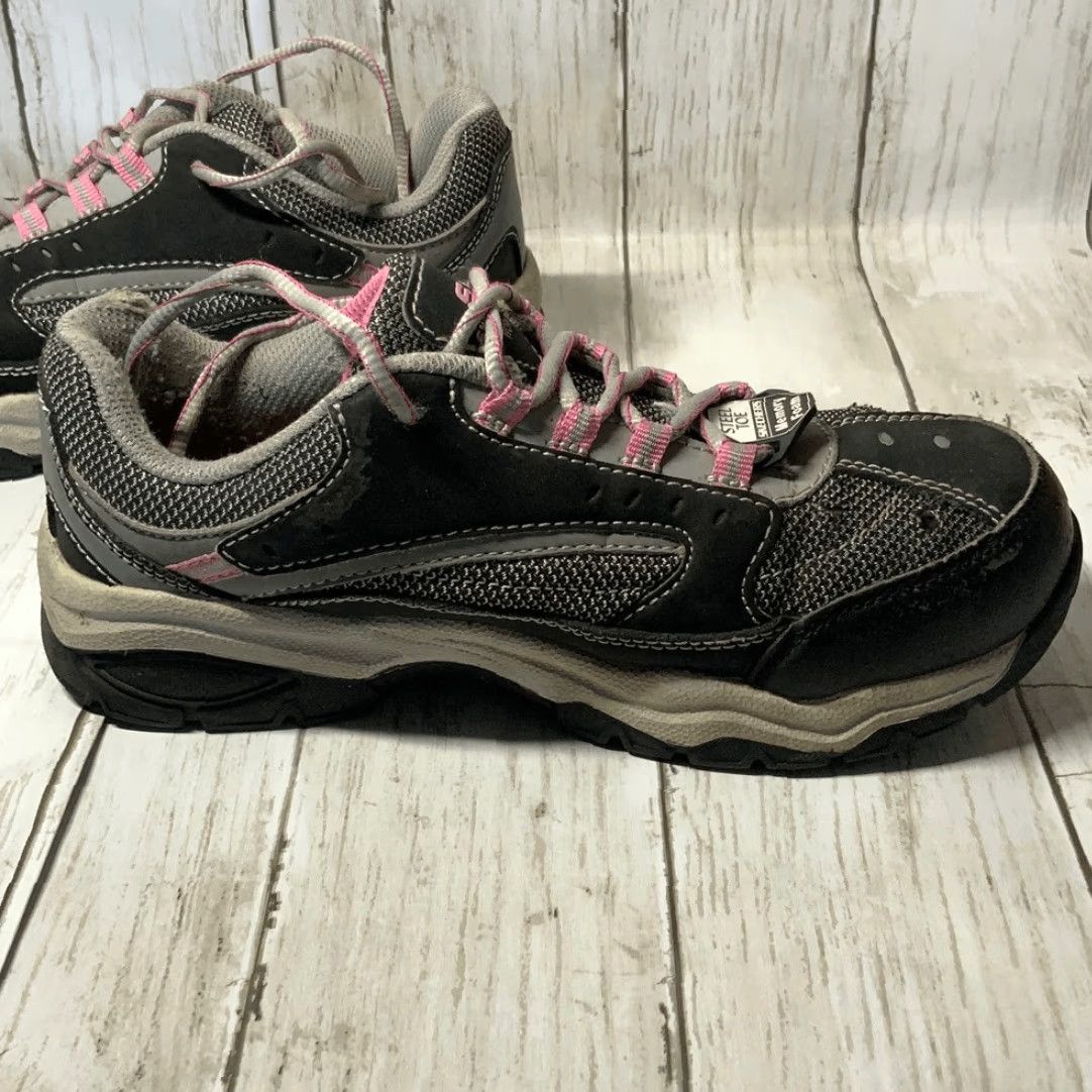 SKECHERS SKECHERS Women’s Steel Toe Memory Foam Work Sneakers Size 8 Gray Pink Multicolor Sneakers Womens 8 Size US 8 / IT 38 - 5 Thumbnail