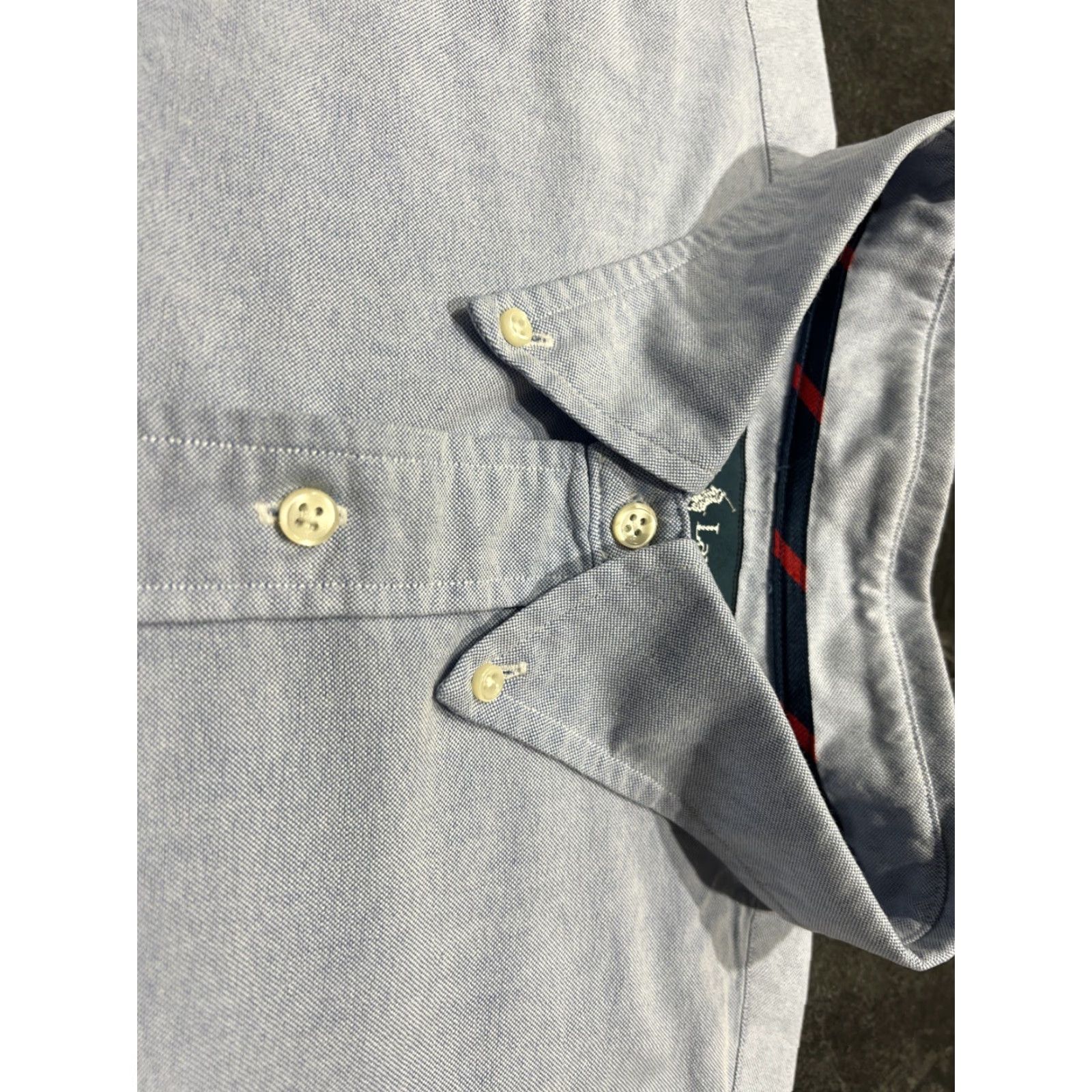 Ralph Lauren Ralph Lauren Button-Down Shirt Mens 3XB Blue Short Sleeve Flesh Pony Size US XXL / EU 58 / 5 - 6 Thumbnail