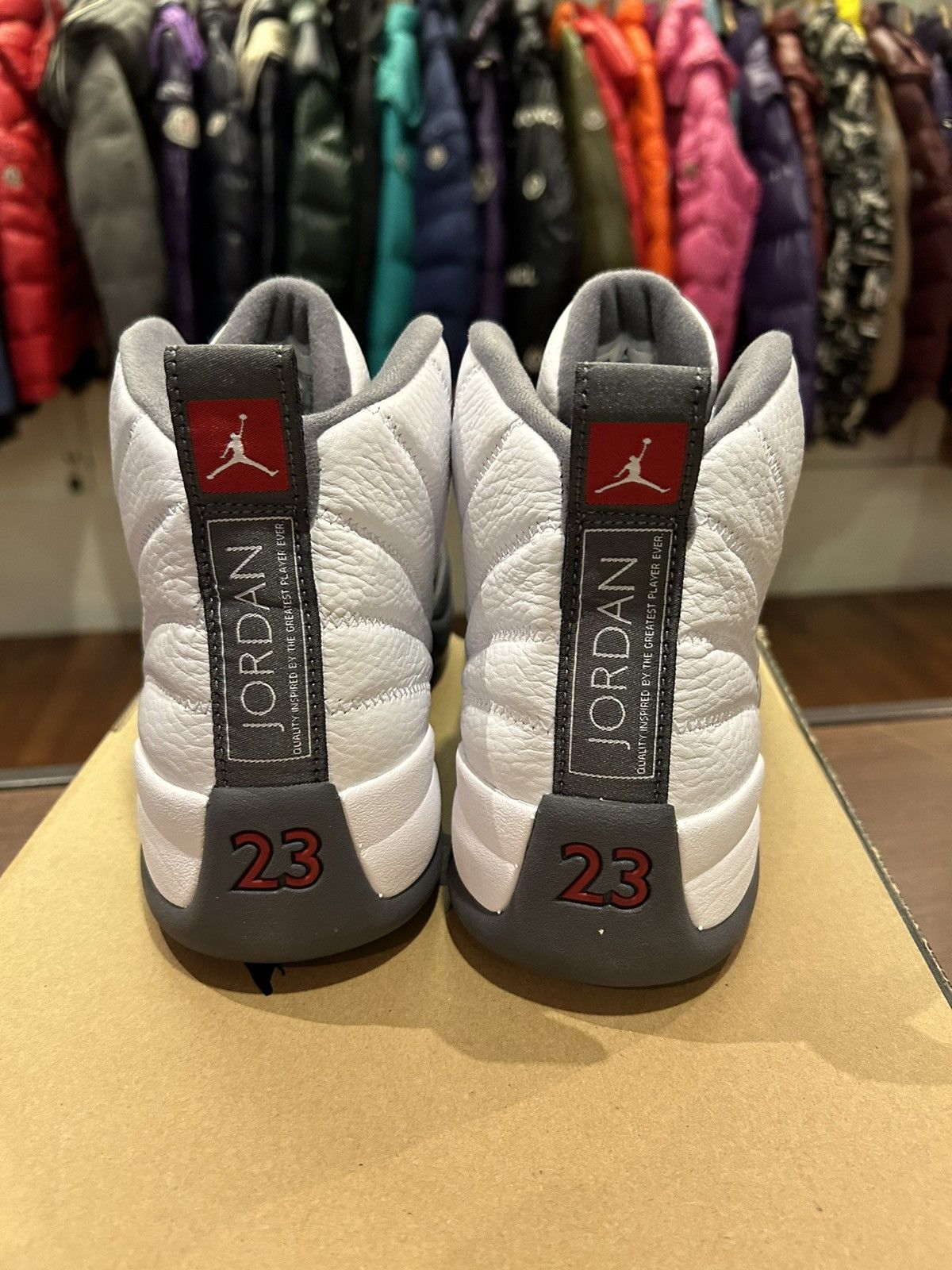 Jordan Brand Jordan 12 Retro ‘White Dark Grey’ Size US 12 / EU 45 - 6 Thumbnail