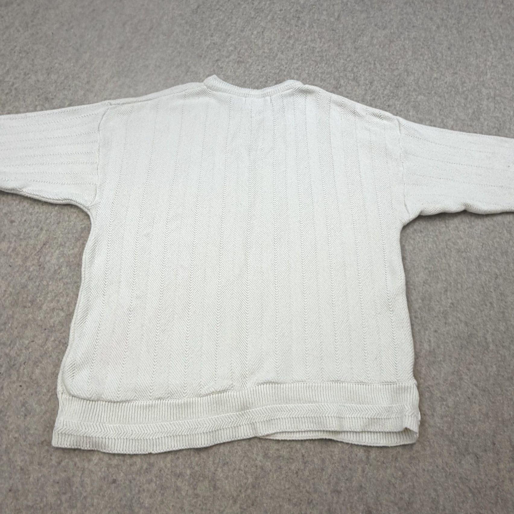 Chaps VINTAGE Chaps Ralph Lauren Sweater Mens XL White Cotton Knit Crest USA 90s Size US XL / EU 56 / 4 - 7 Thumbnail