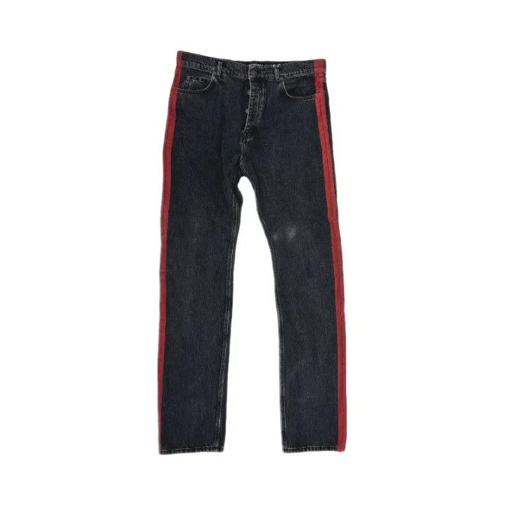 Balenciaga Balenciaga Stylish Black Denim Trousers with Stripes Size US 28 / EU 44 - 1 Thumbnail