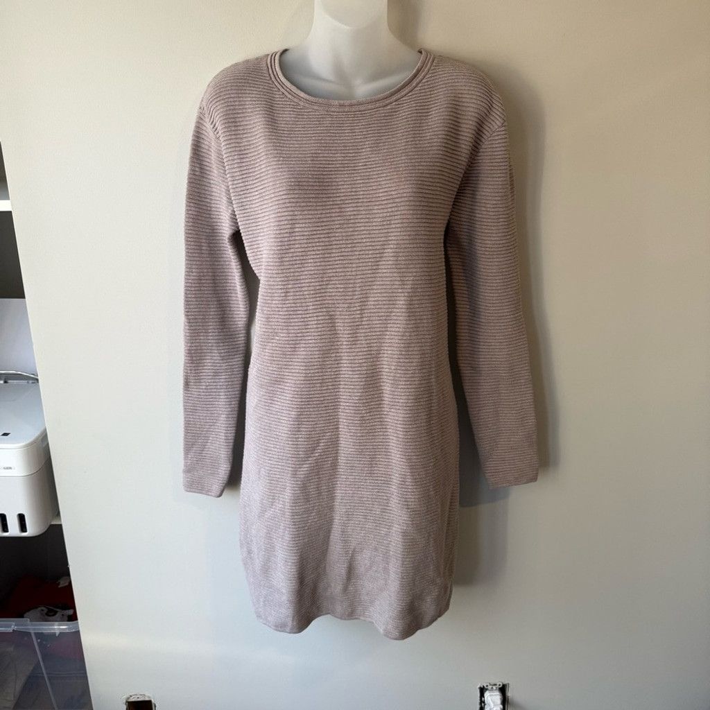 Aritzia Wilfred Campanule Beige Long Sleeve Sweater Dress Size M / US 6-8 / IT 42-44 - 3 Thumbnail
