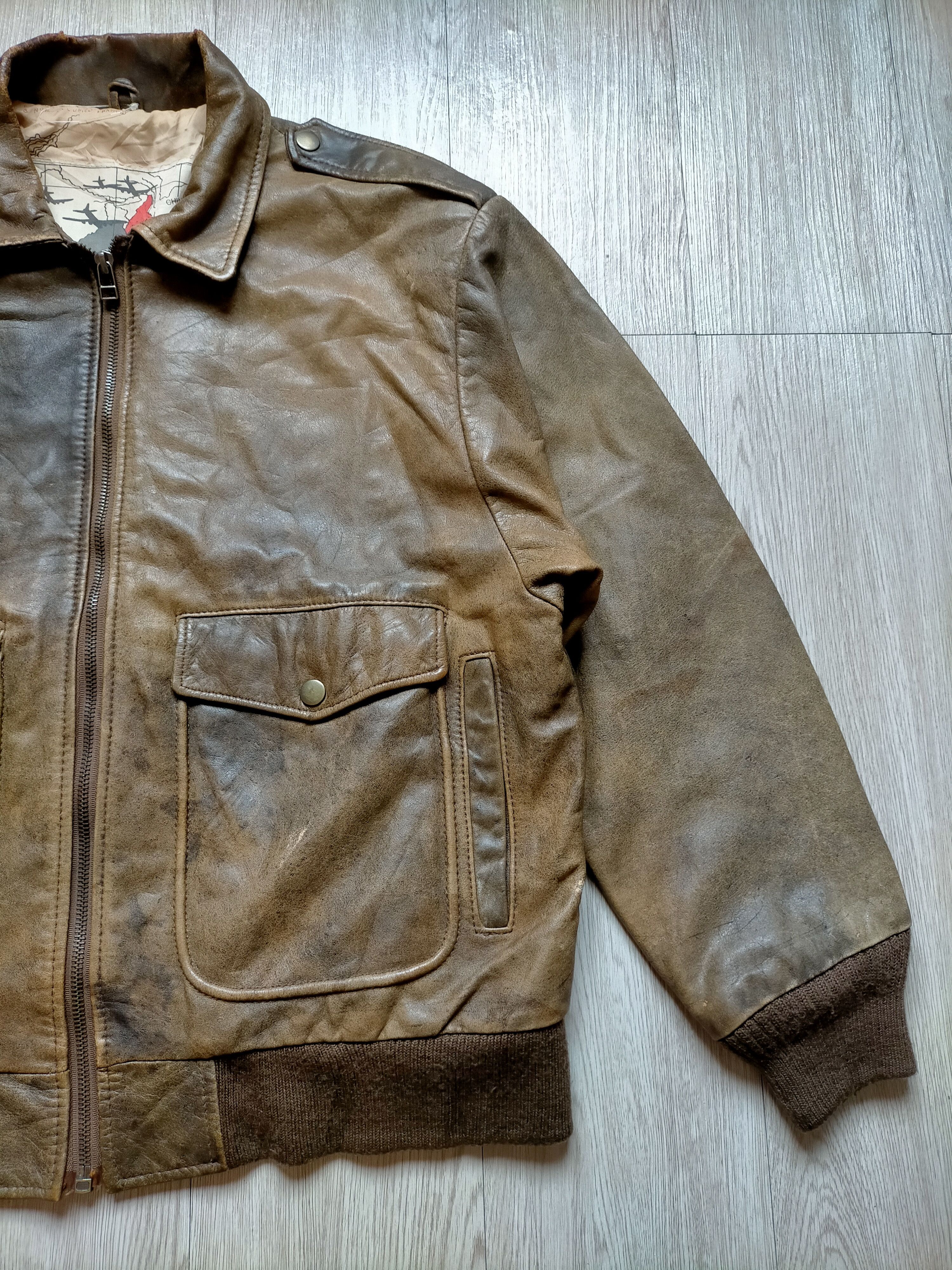 Burma Vintage 80s Burma Run Pilot Leather Jacket Size US M / EU 48-50 / 2 - 6 Thumbnail