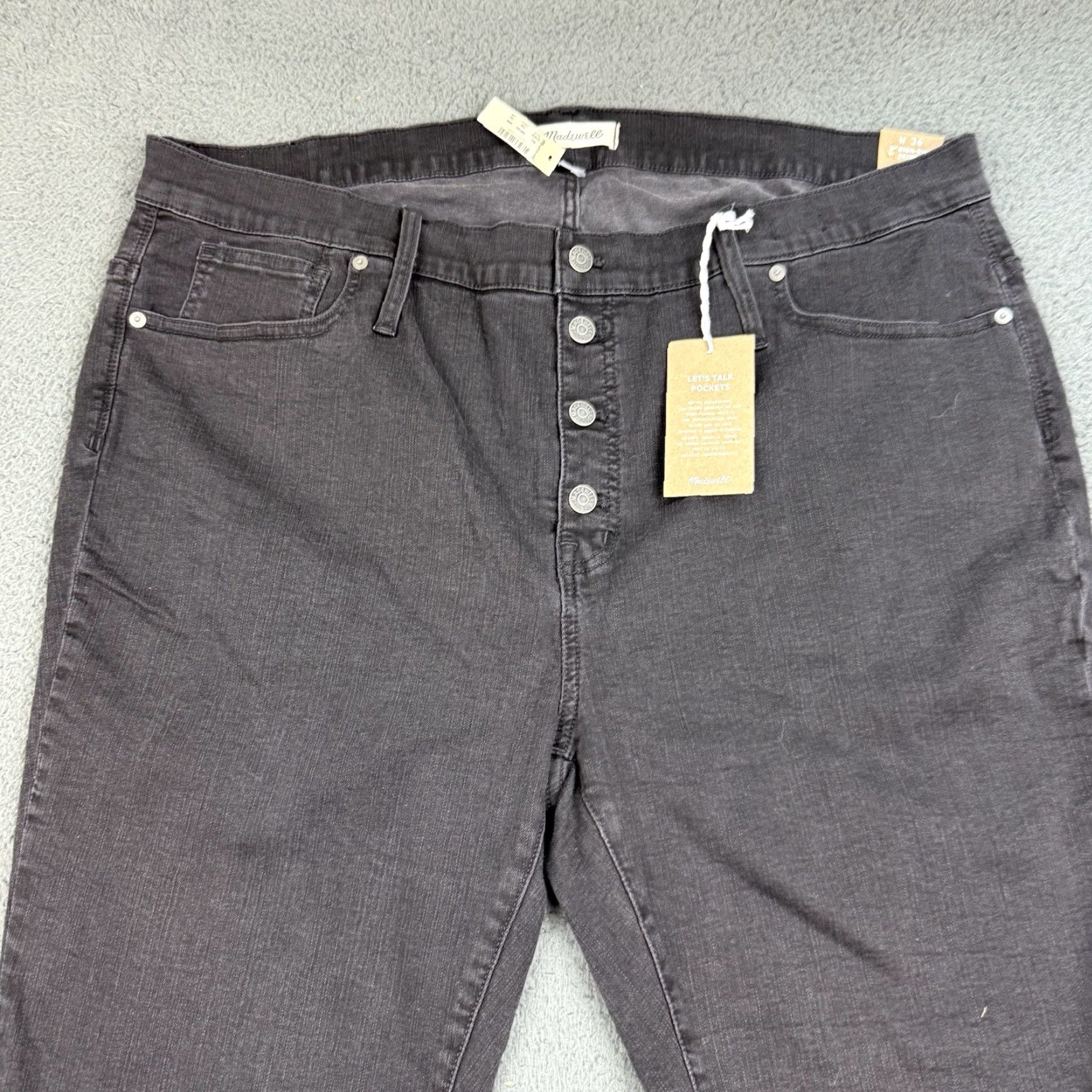 Madewell Madewell Jeans Skinny Dark Wash 9" High-Rise Plus Size 36 Button Fly NWT Men Size US 36 / EU 52 - 3 Thumbnail
