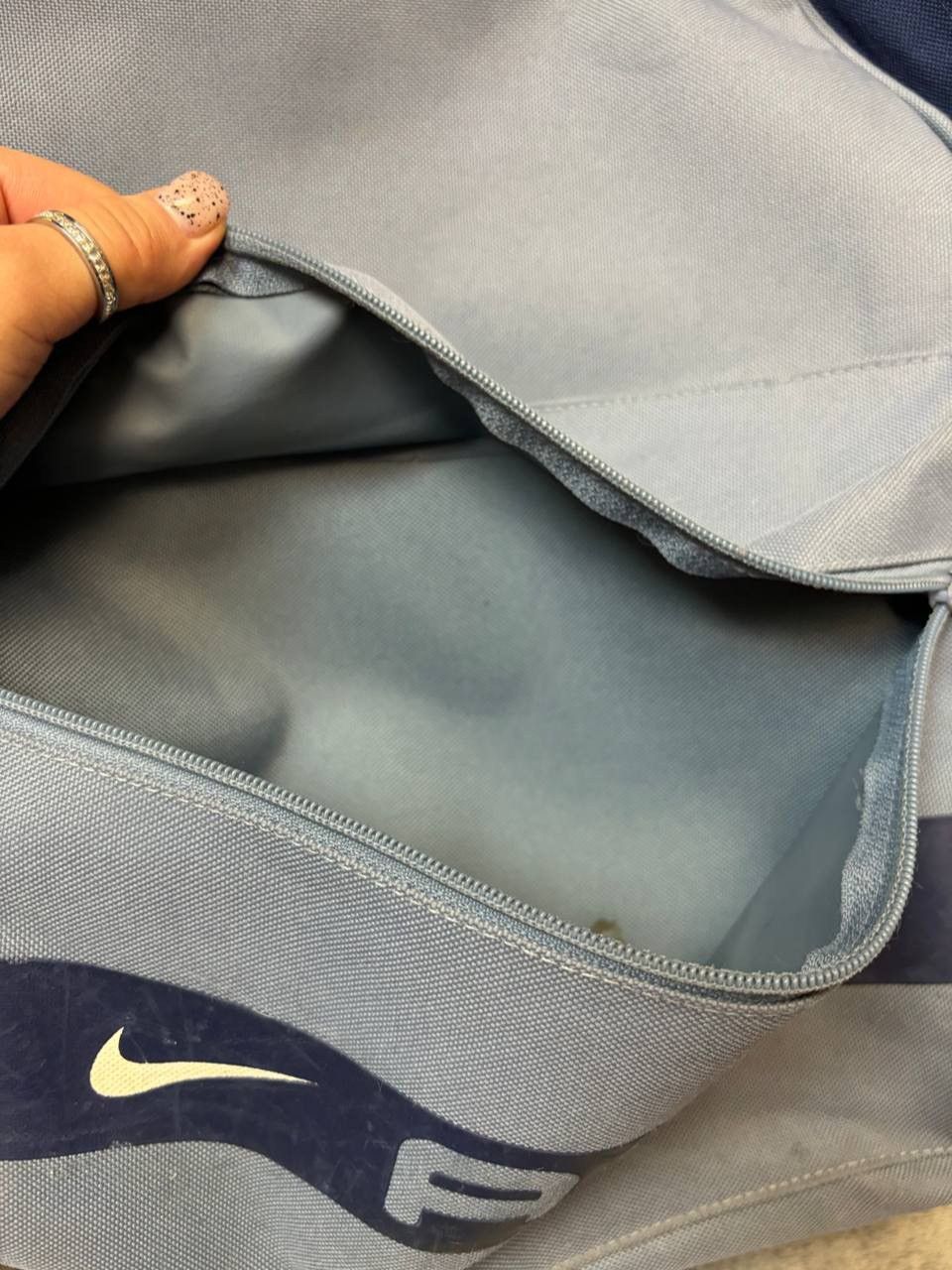 Nike × Vintage Vintage Y2K Nike Bagpack 90s Centr Swoosh Size ONE SIZE - 7 Thumbnail