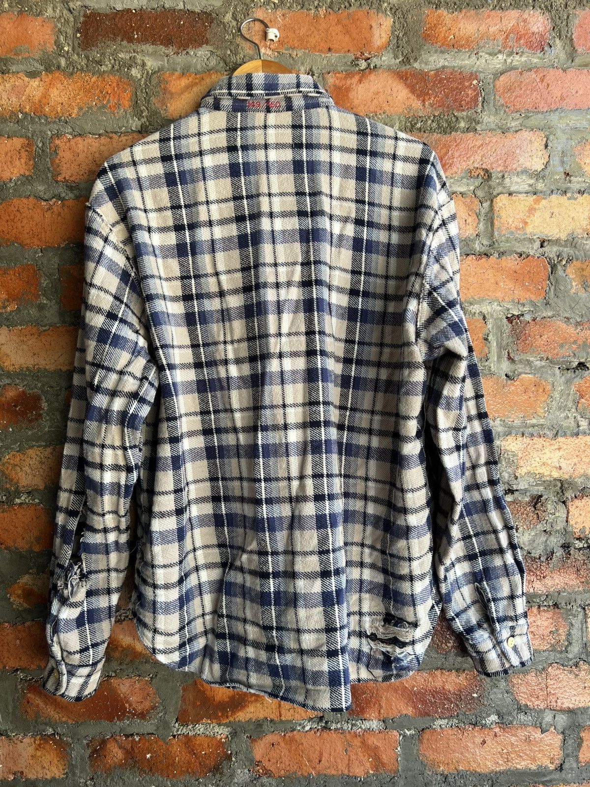Vuja De Vuja De’ Distressed Flannel Shirt Size US XL / EU 56 / 4 - 7 Thumbnail
