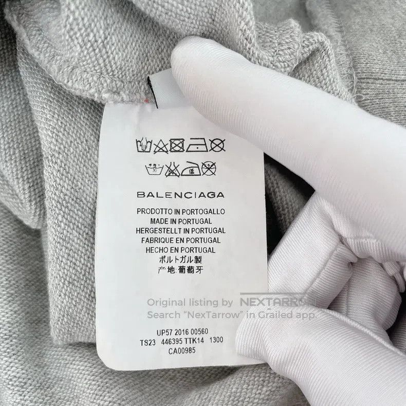 Balenciaga Balenciaga Gray Hoodie, Size XL Size US XL / EU 56 / 4 - 7 Thumbnail