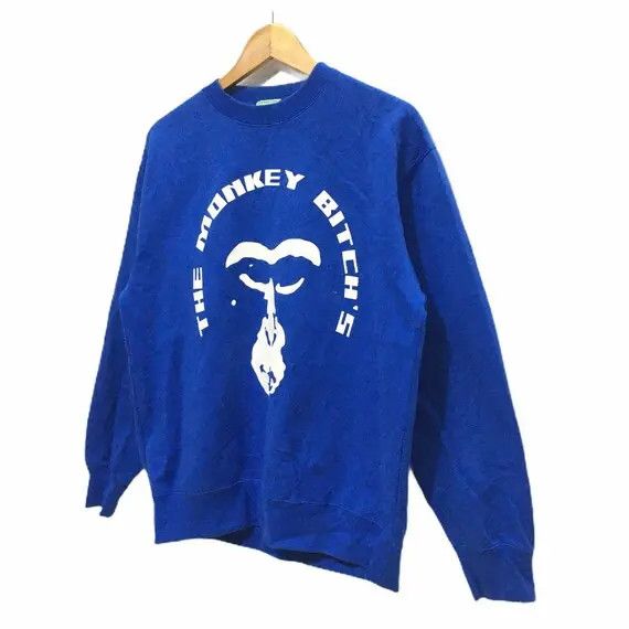 Vintage Vtg The Monkey Bitch Skateboard Sweatshirt Guerrilla Size US L / EU 52-54 / 3 - 2 Thumbnail
