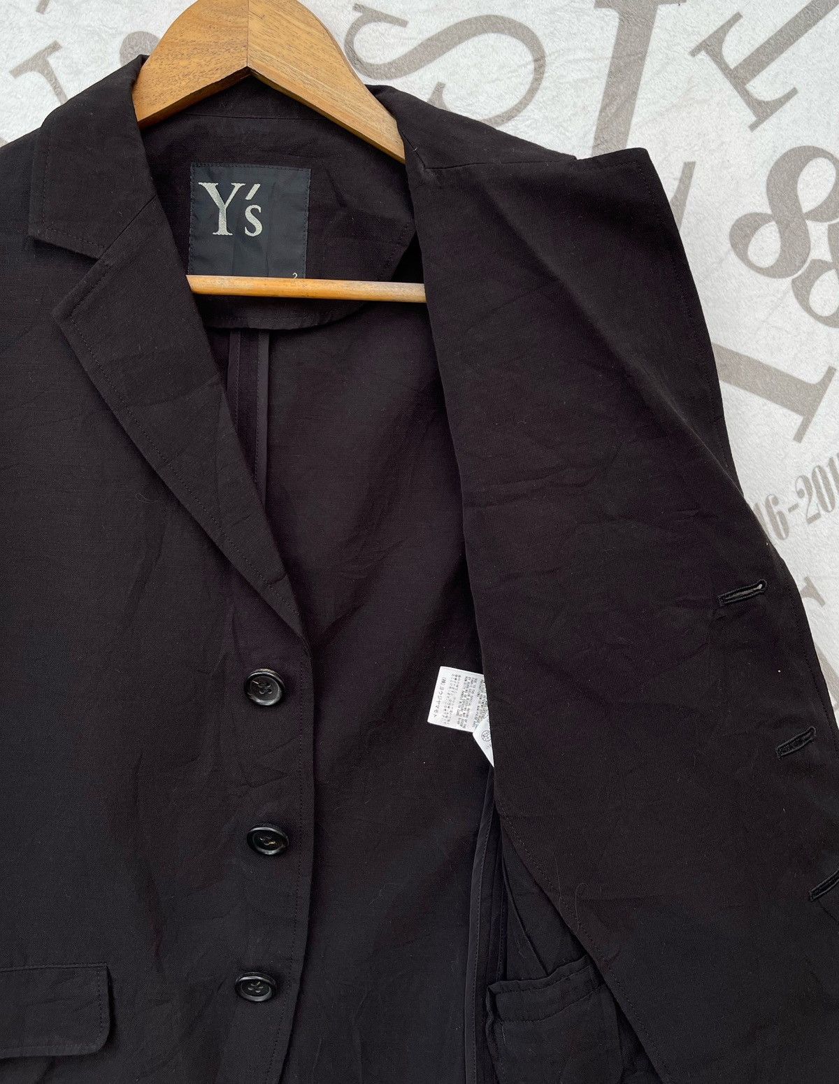 Yohji Yamamoto 🔥S/S 2004 Y's by Yohji Yamamoto Tailored Black Blazer Jacket Size S / US 4 / IT 40 - 14 Thumbnail