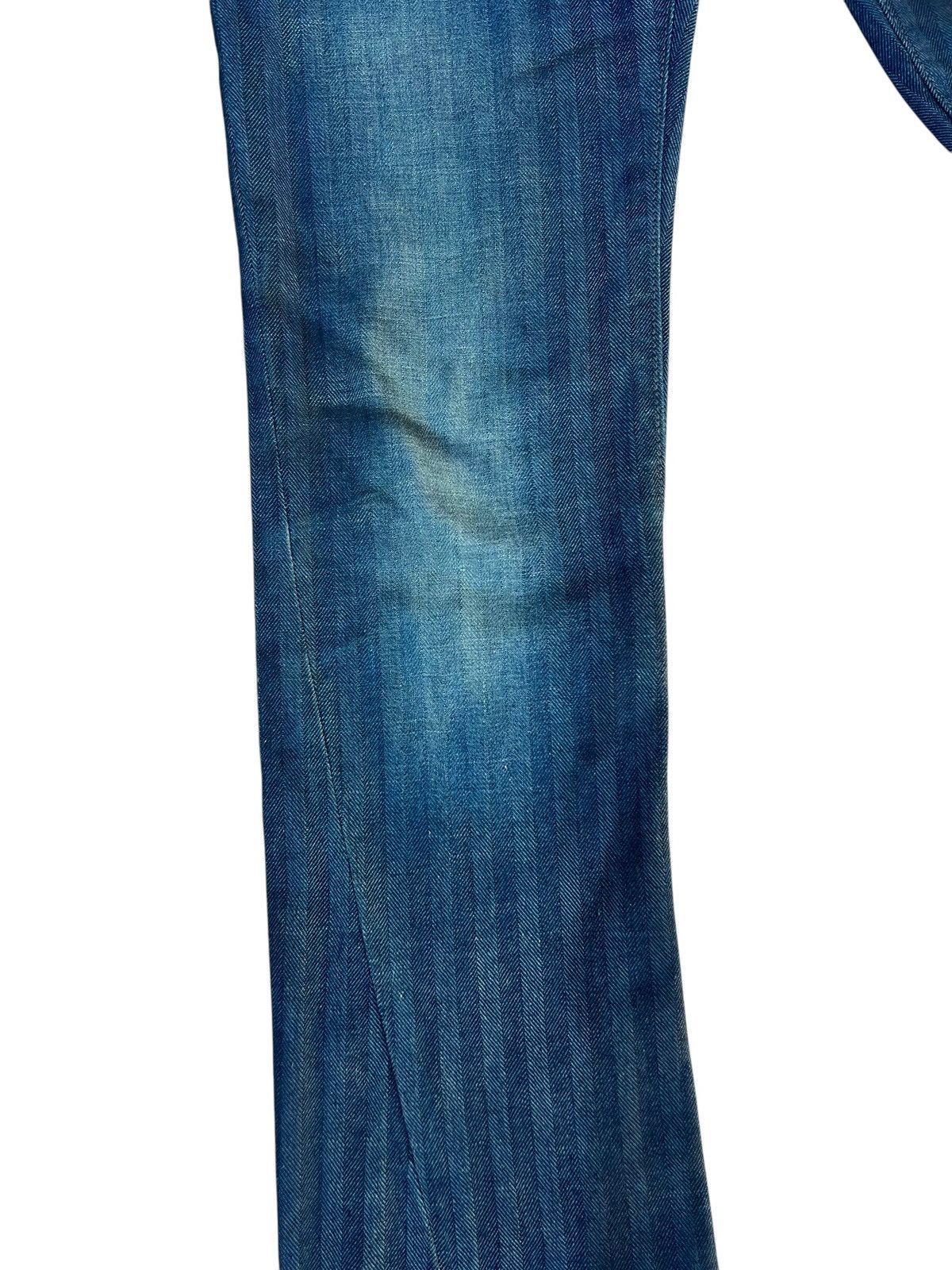 Tornado Mart Tornado Mart Striped HBT Waxed Denim Flare Jeans Size US 29 - 9 Thumbnail