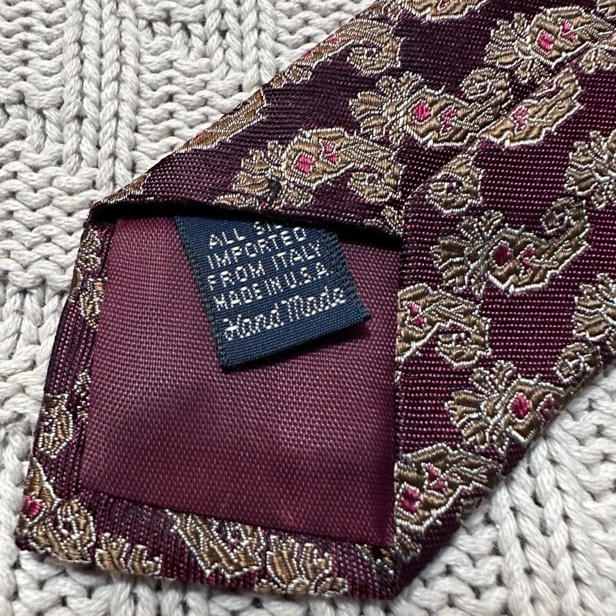 Alexander Julian Alexander Julian maroon paisley silk tie Size ONE SIZE - 4 Thumbnail