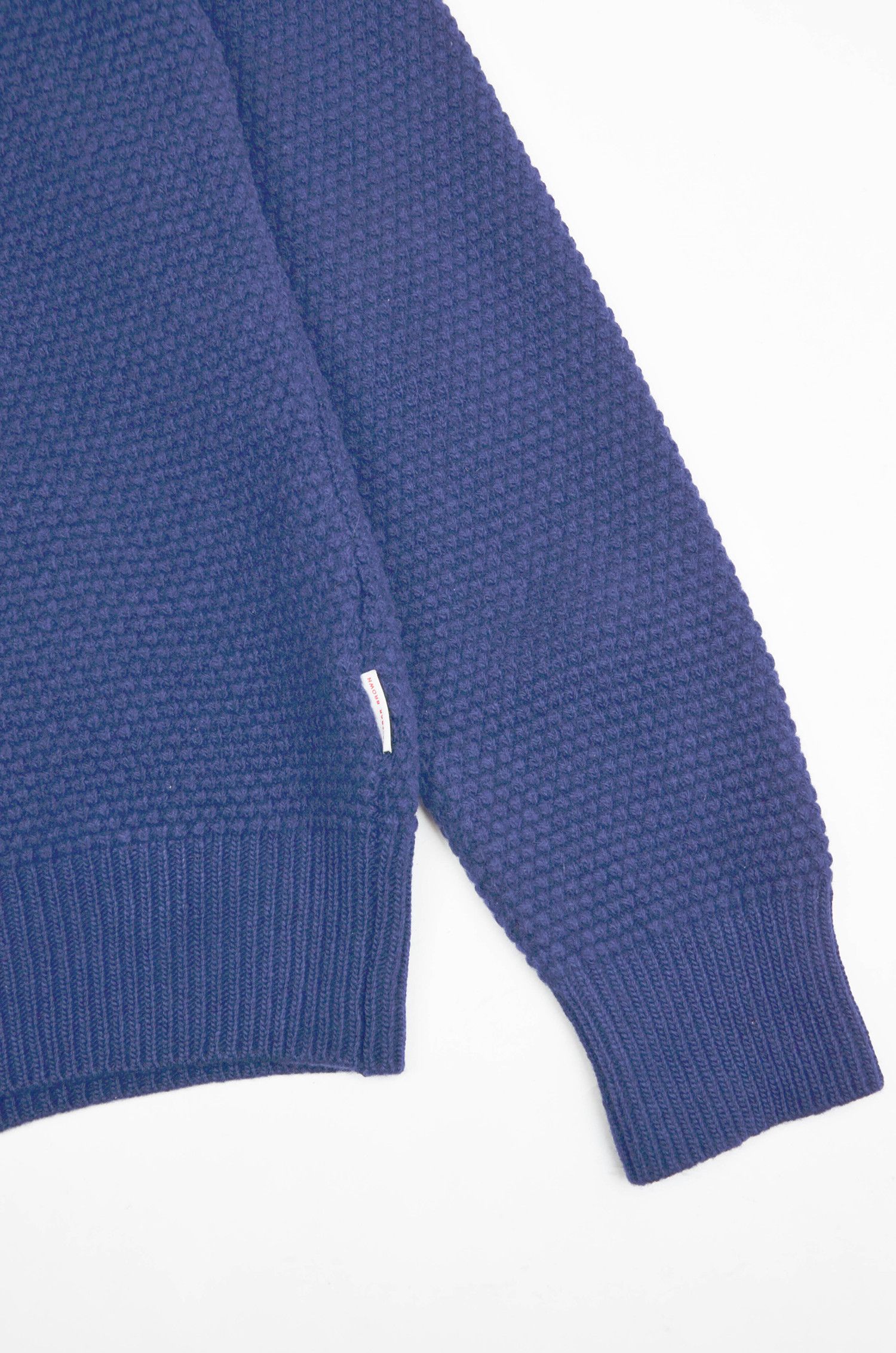 Orlebar Brown ORLEBAR BROWN Waffle Knit Lambswool Navy Sweater - L Size US M / EU 48-50 / 2 - 4 Thumbnail