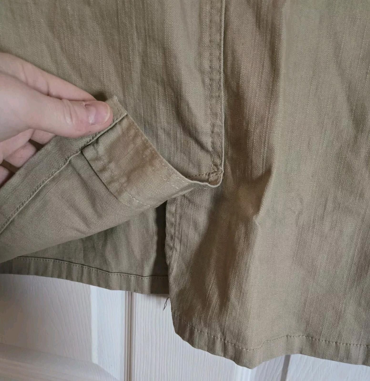 Other Chrisher & Banks Khaki Beige Cotton Maxi Skirt Stretch Long Size 30" / US 8 / IT 44 - 4 Thumbnail