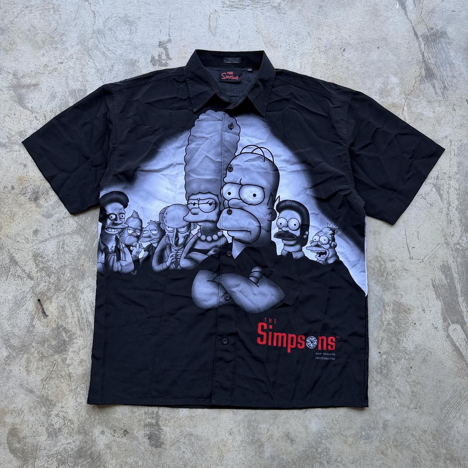 The Simpsons Vintage Y2K 2001 Simpsons Sopranos Parody Button Up Shirt Size US M / EU 48-50 / 2 - 1 Thumbnail