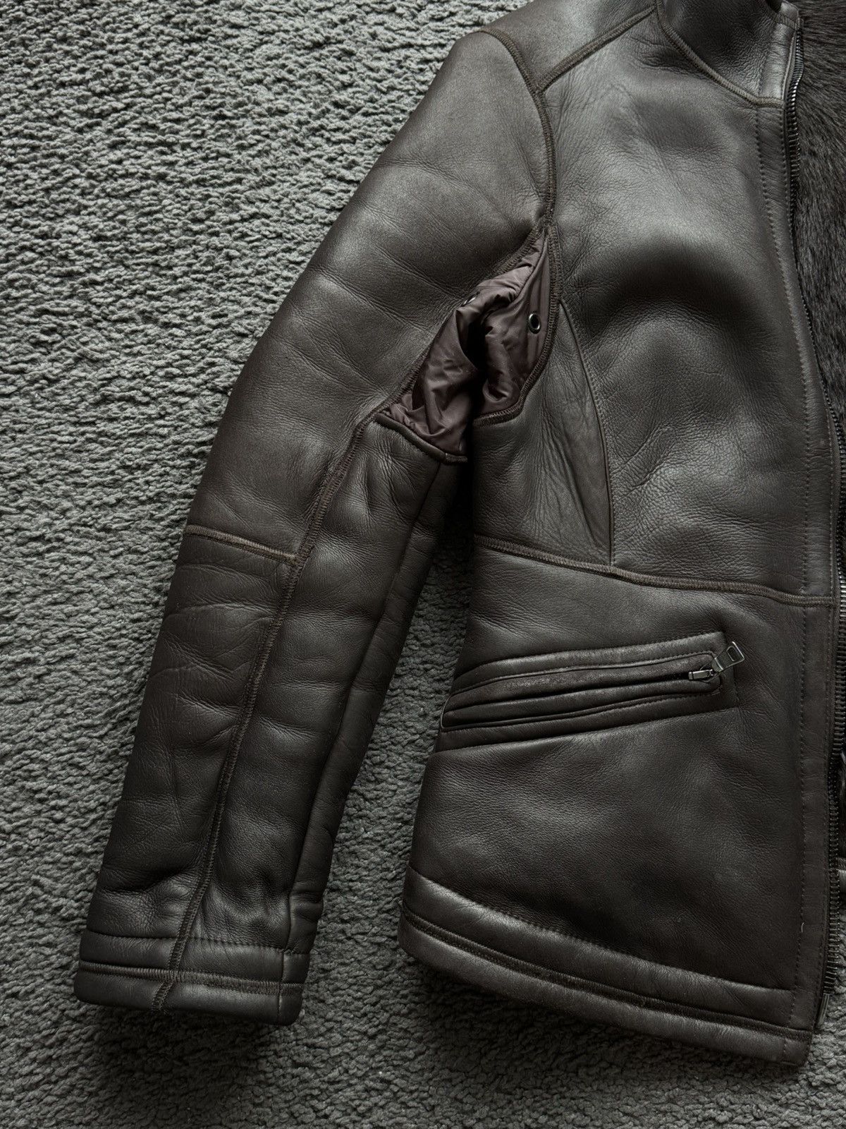Prada Prada red tab shearling motorcycle jacket Size M / US 6-8 / IT 42-44 - 4 Thumbnail