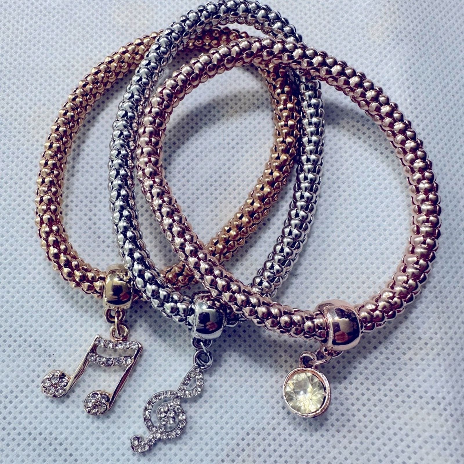 & Other Stories Stretch Bracelets for Music Lovers - 3 with Music Theme Size ONE SIZE - 1 Thumbnail