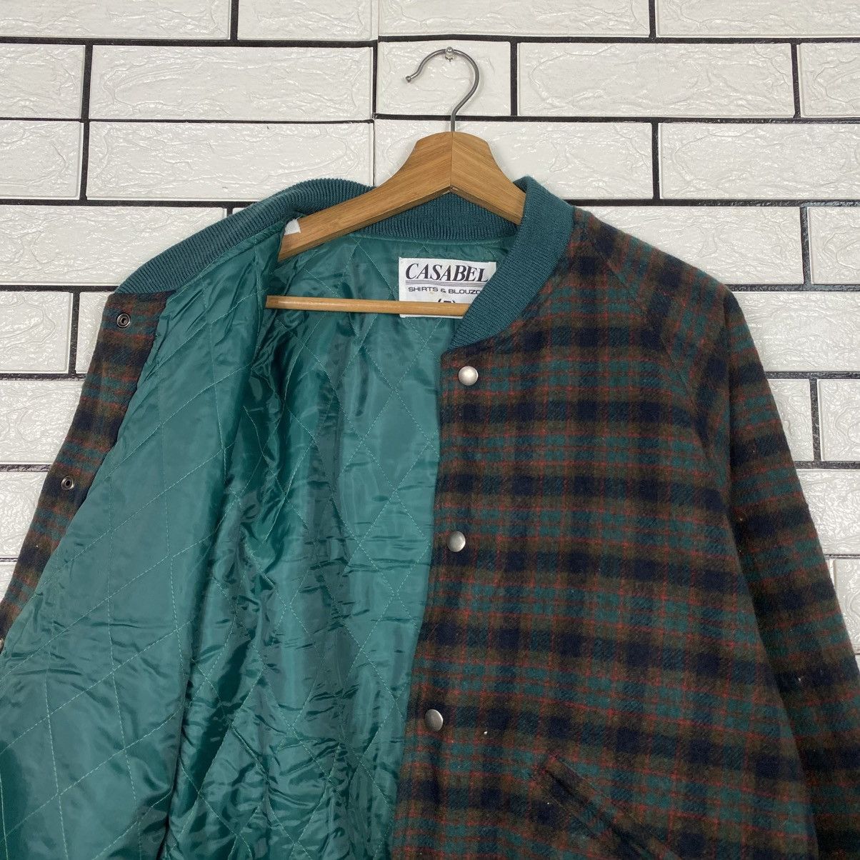 Japanese Brand 📌Vintage Bomber Jacket Wool Casabel Tartan Issey Miyake Size US M / EU 48-50 / 2 - 13 Thumbnail