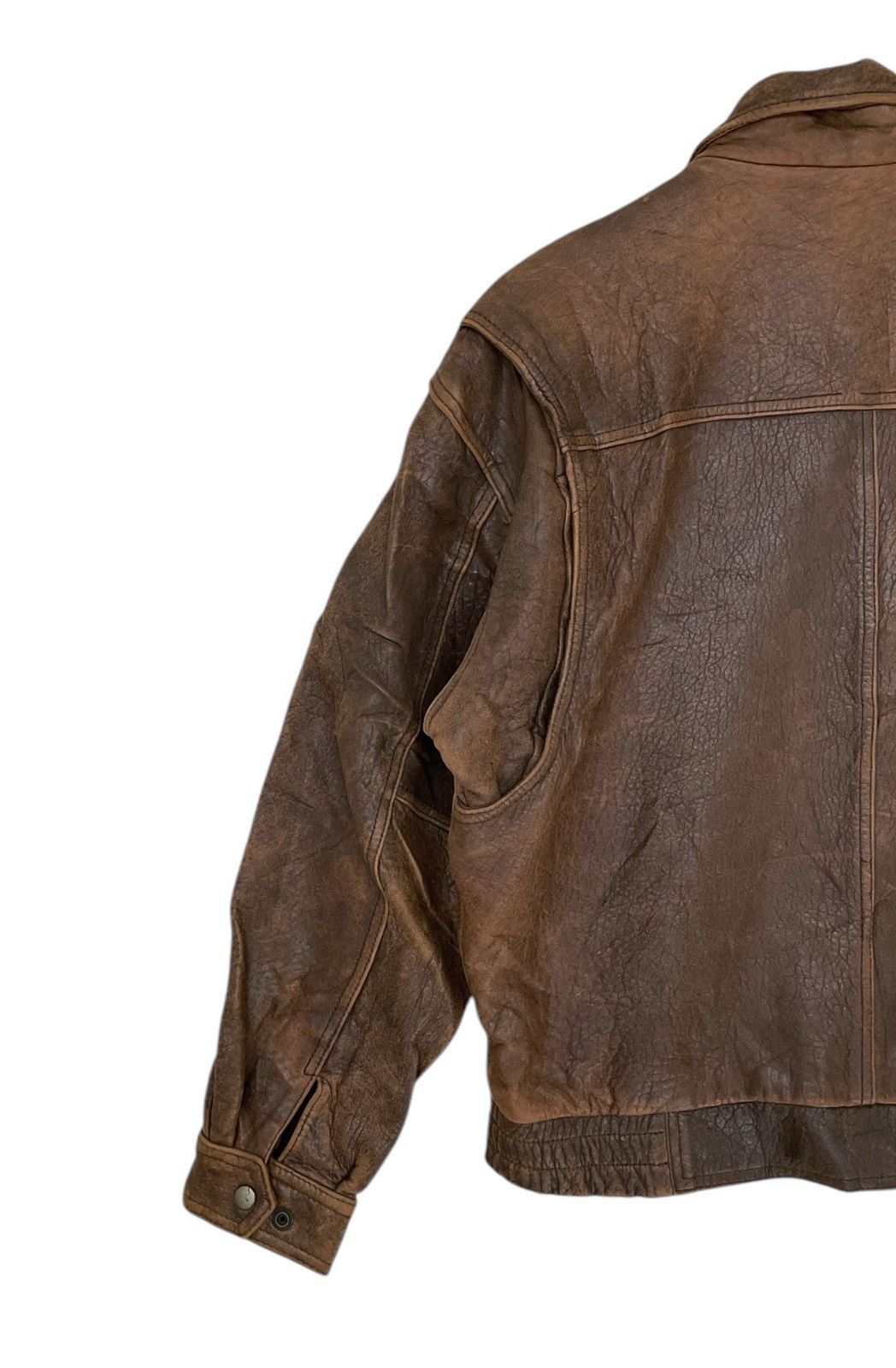 Japanese Brand × Vintage Vintage Japanese Brand Fly Leather Jacket 1990s Size US M / EU 48-50 / 2 - 7 Thumbnail