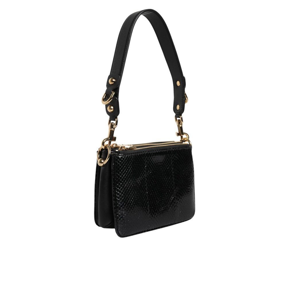Dolce & Gabbana Dolce & Gabbana Black Exotic Leather Shoulder Sling Clutch B Size ONE SIZE - 3 Thumbnail