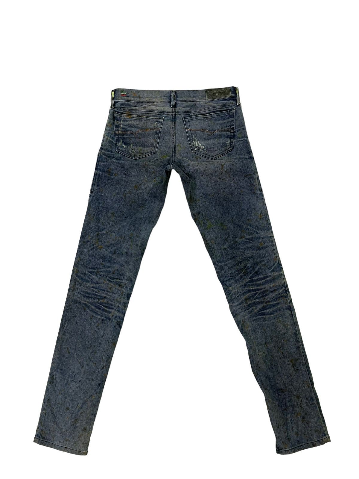 Diesel Skinny Jeans Diesel Gettleg Distress Paint Splash 6🟦2 Size US 29 - 14 Thumbnail