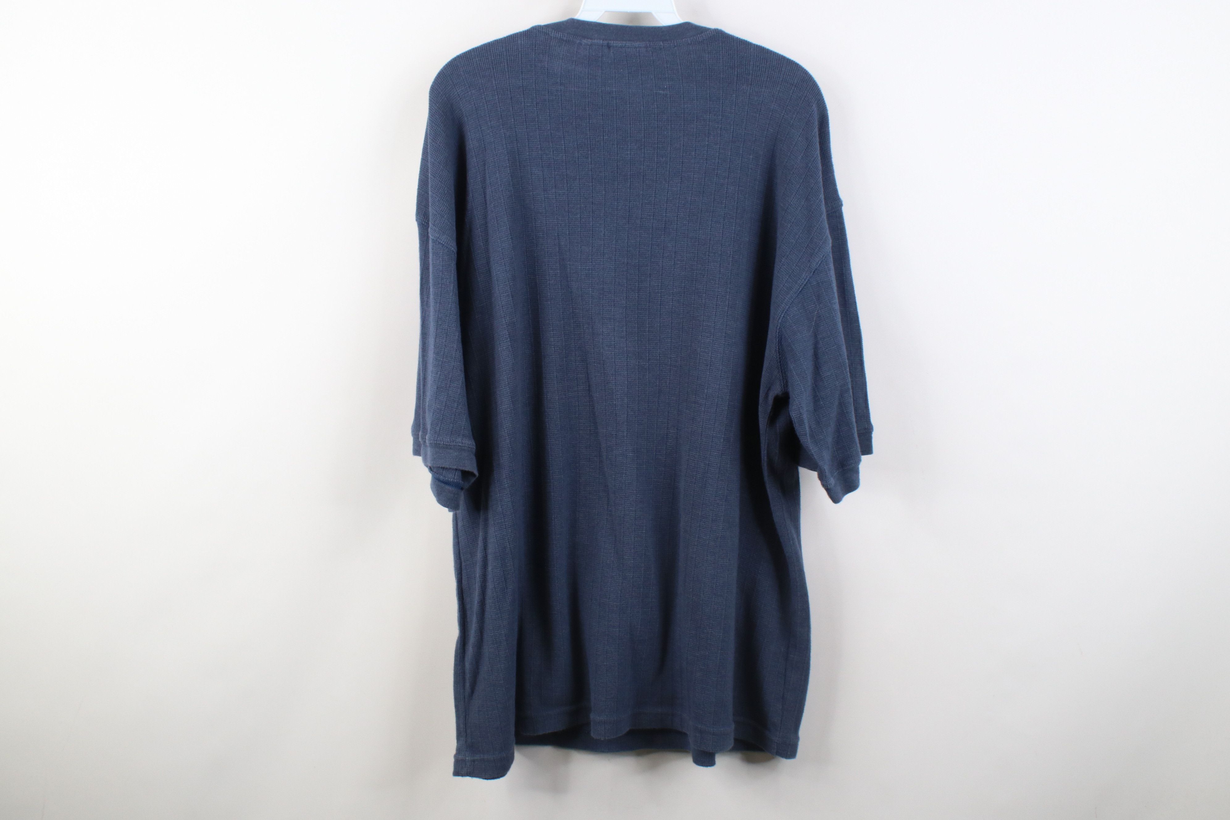 Vintage Vintage 90s Streetwear Thermal Knit Ringer Henley T-Shirt Size US L / EU 52-54 / 3 - 9 Thumbnail