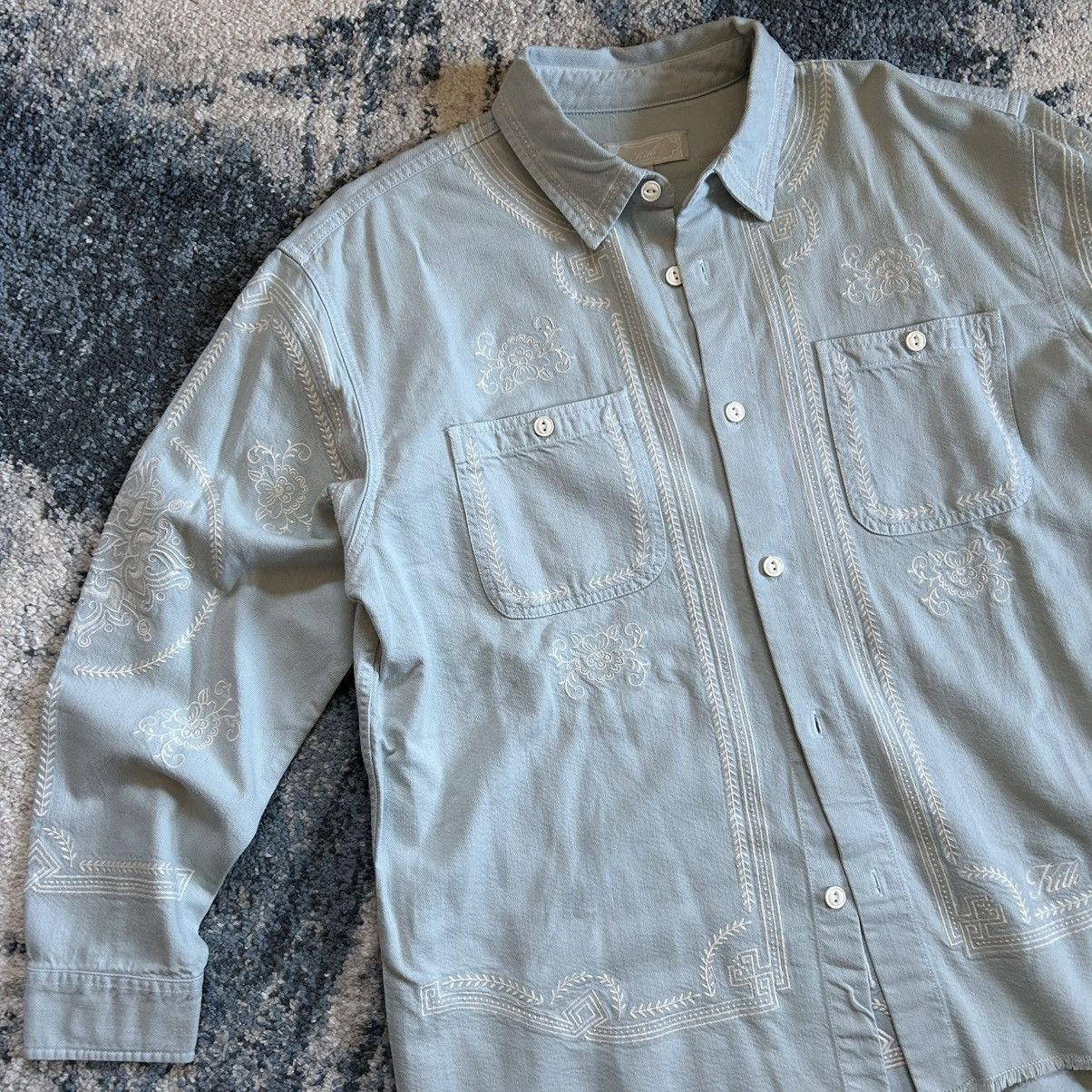 Kith SPRiNG 2024 RAW HEM DENiM APOLLO SHiRT STONE WASH EMBROiDERY Size US M / EU 48-50 / 2 - 3 Thumbnail