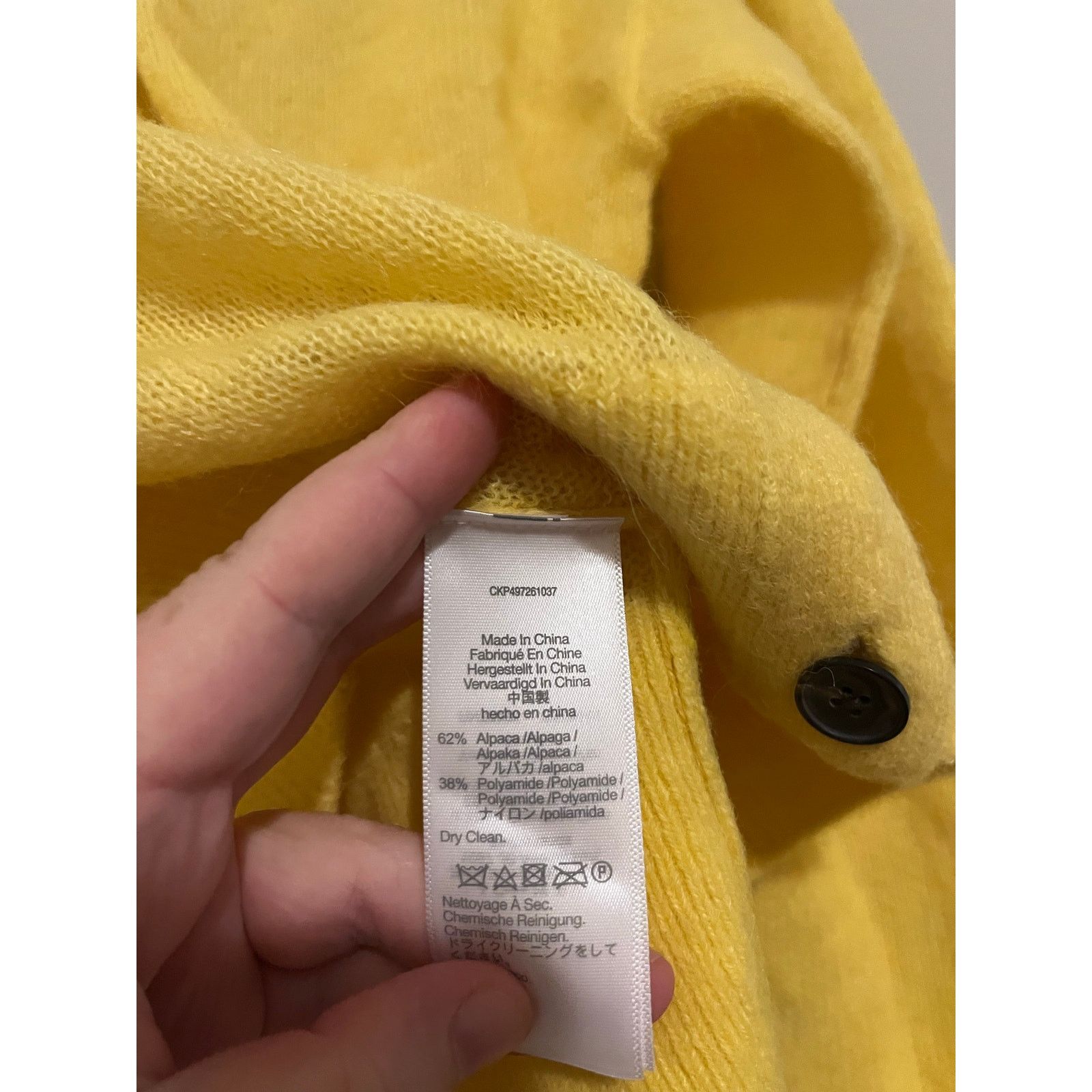 Madewell Madewell Alpaca-Blend V-Neck Cardigan Canary Yellow Size XS Size XS / US 0-2 / IT 36-38 - 7 Thumbnail