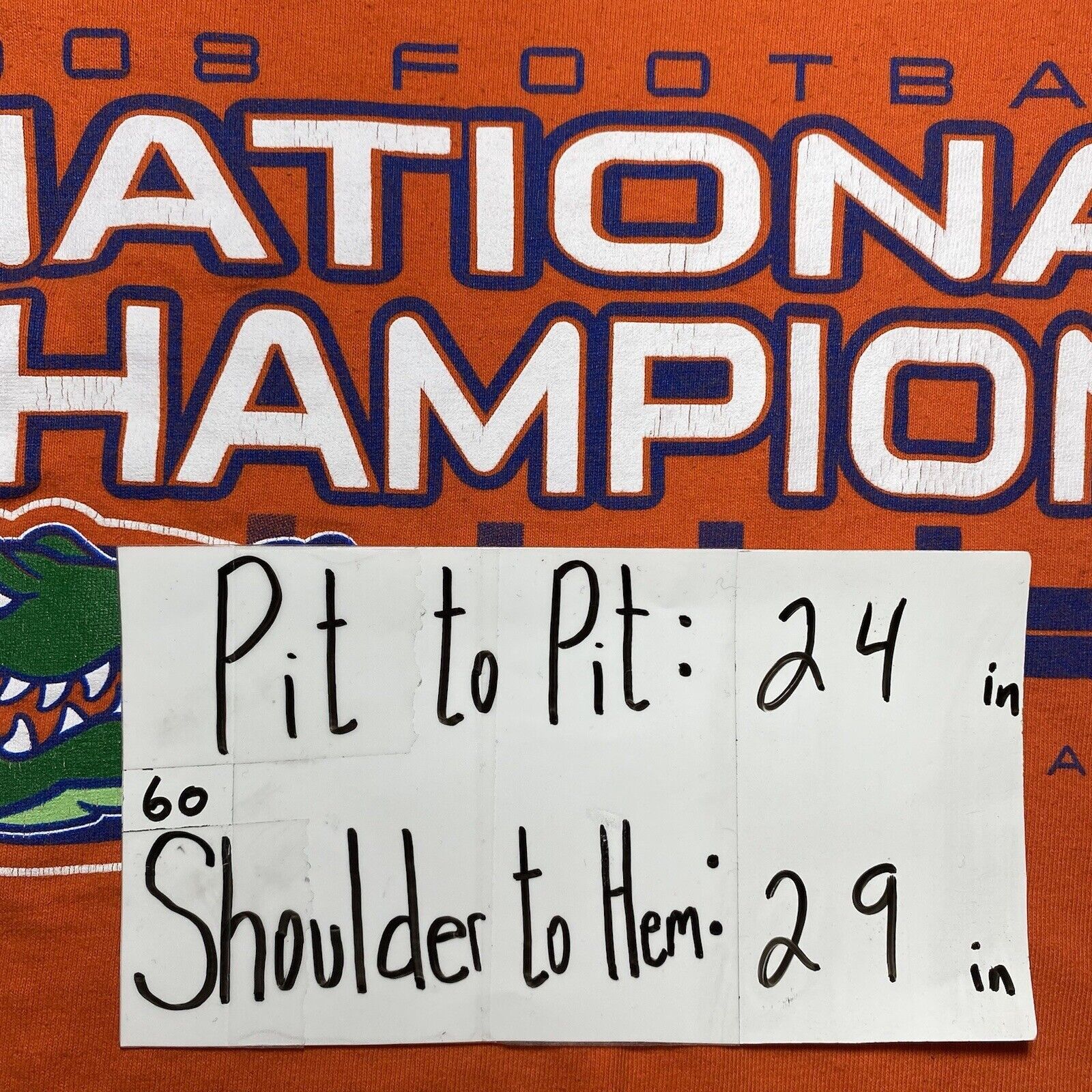 Majestic University Of Florida Gators XL 2008 National Champs T Shirt Size US XL / EU 56 / 4 - 11 Thumbnail