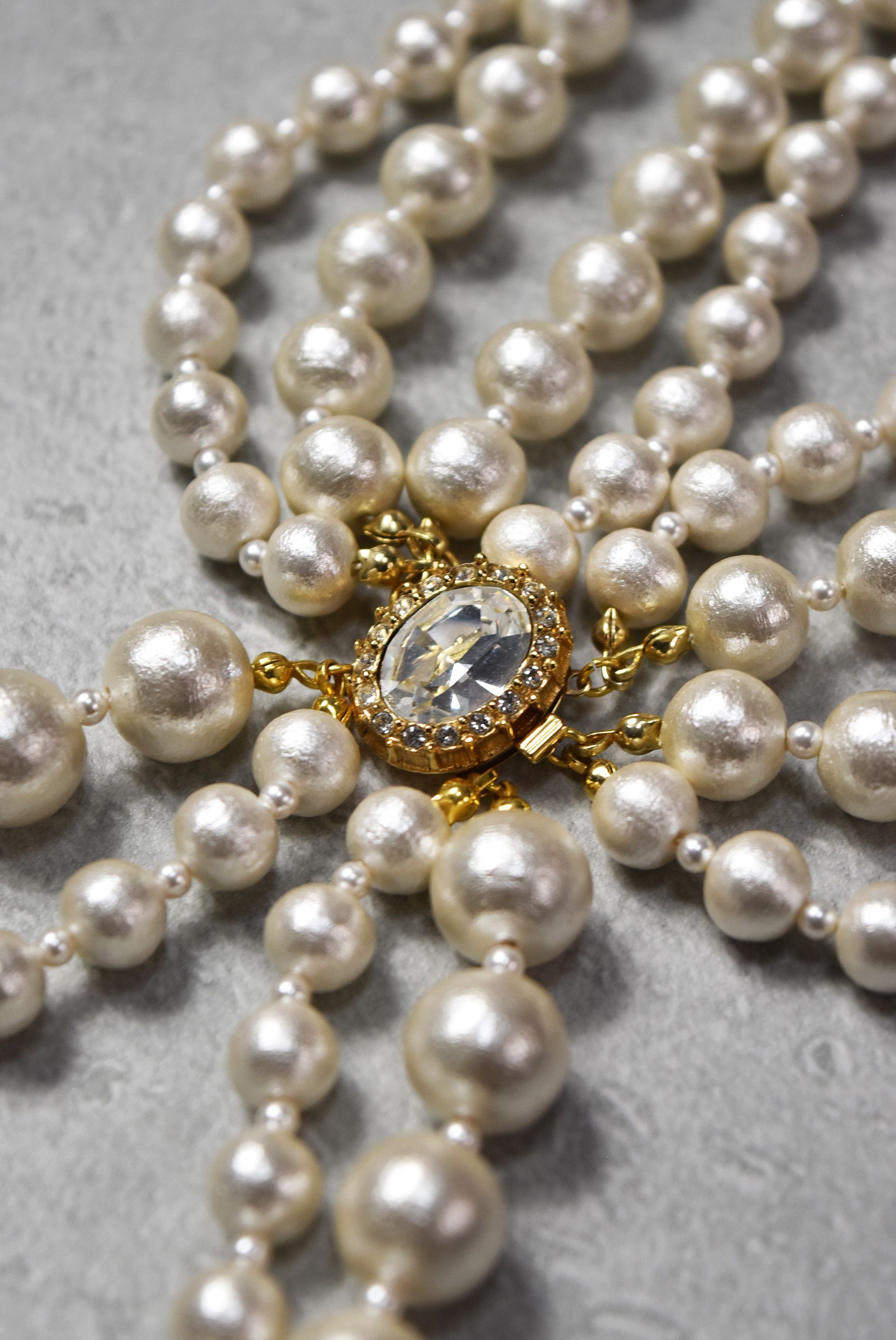 image of Luxury Pearl Necklace 5-5-78 102.5 in White, Women's