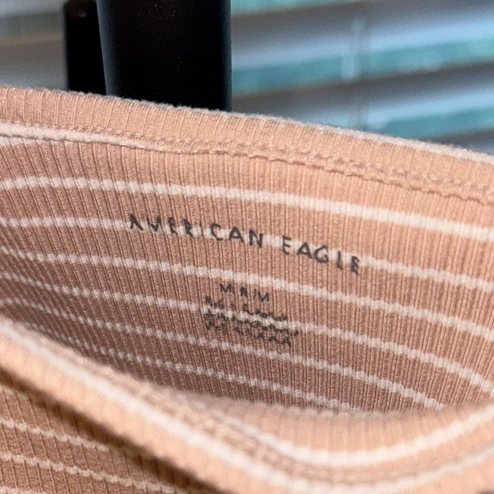 American Eagle Outfitters American Eagle Ribbed Tank Top – Beige Knit, Size M Size M / US 6-8 / IT 42-44 - 3 Thumbnail