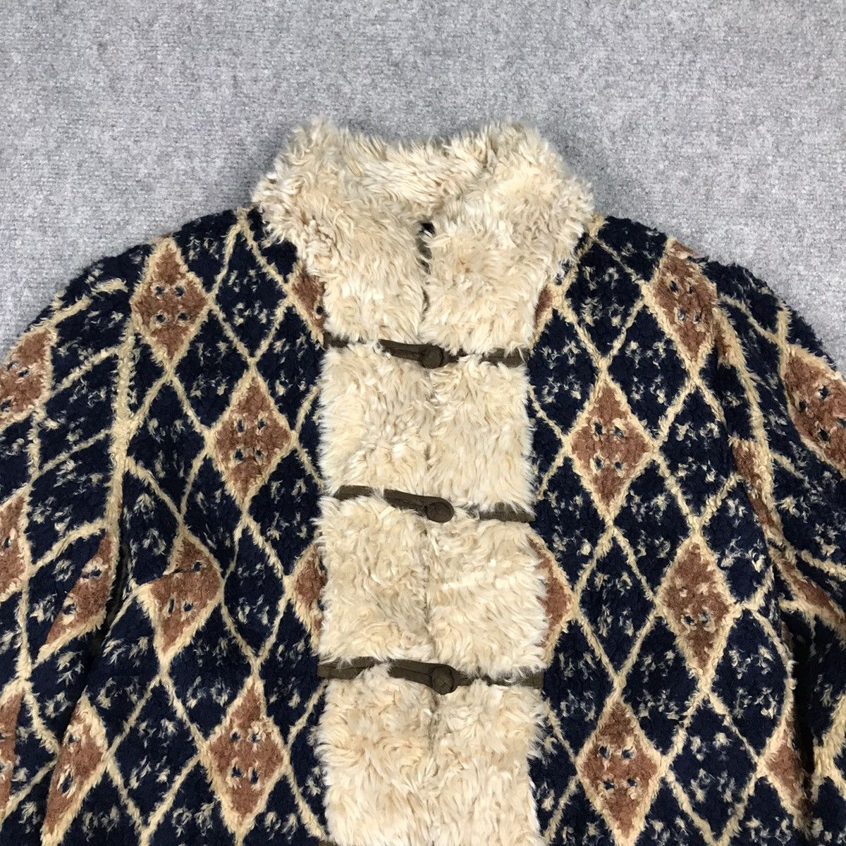 Japanese Brand × Michel Klein MICHEL KLEIN PARIS JAPAN NAVAJO SHERPA STYLE WOMAN JACKET Size XS / US 0-2 / IT 36-38 - 2 Thumbnail
