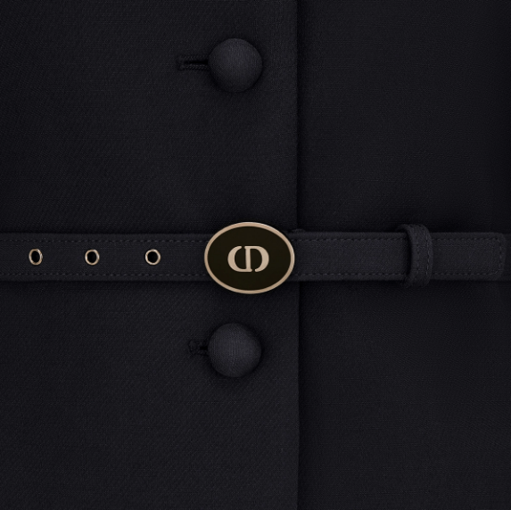 Dior o1w1db10525 221V08 Cropped Jacket with Dior Belt in Black Size M / US 6-8 / IT 42-44 - 3 Thumbnail