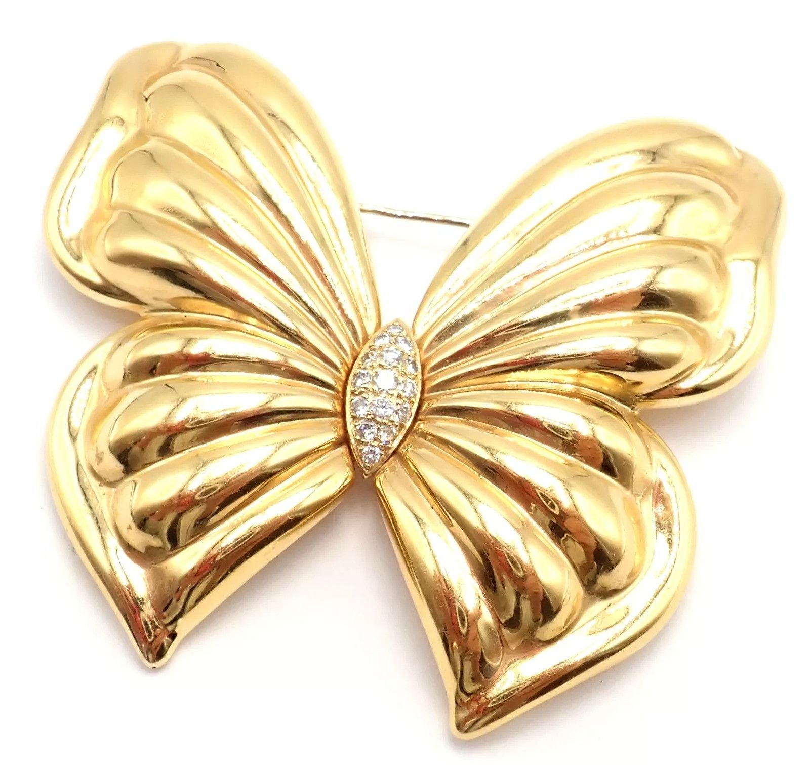 Van Cleef & Arpels Van Cleef & Arpels 18k Yellow Gold Butterfly Pin Brooch Size ONE SIZE - 10 Thumbnail