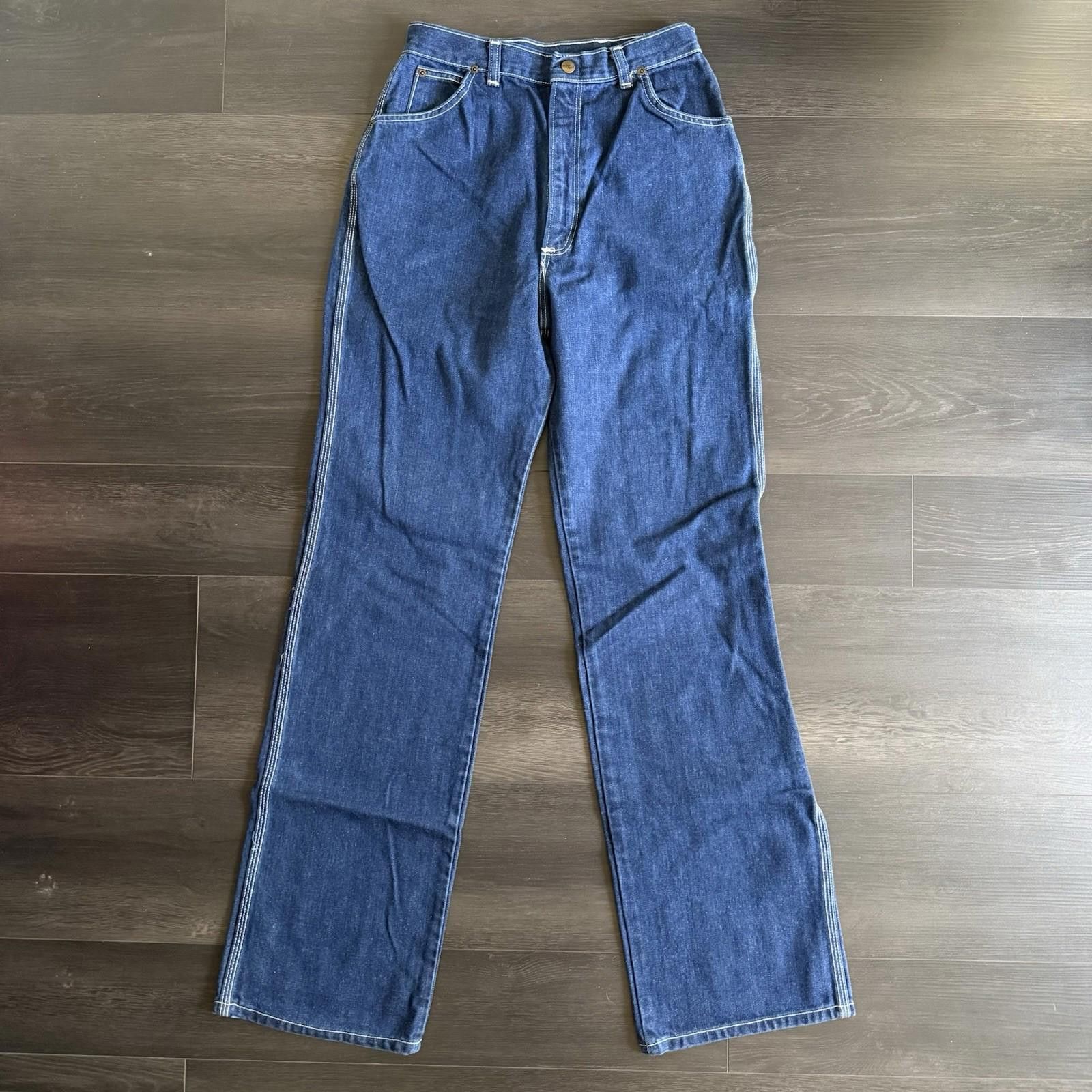 Wrangler Vintage Wrangler Denim Jeans Mens 27x33 Dark Wash 70s 80s Size US 27 - 2 Thumbnail