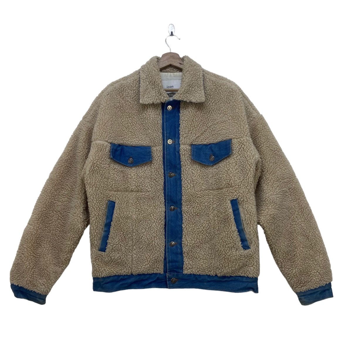 Japanese Brand 🔥Iconic Stylish Street Fashion Denim Sherpa Trucker Size US M / EU 48-50 / 2 - 2 Thumbnail