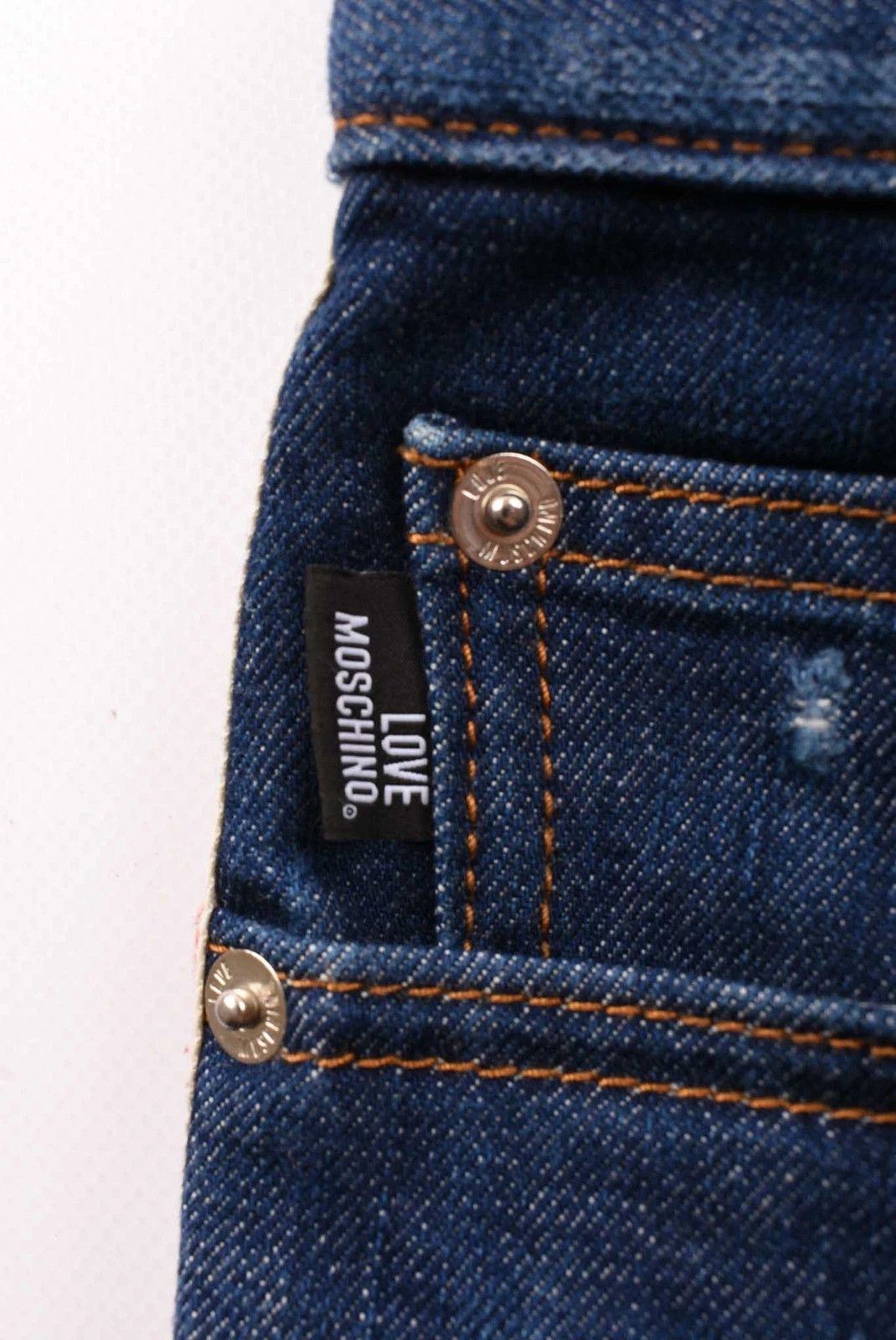 Moschino Love Moschino Blue Distressed Slim Fit Jeans Size W34 / L31 Size US 32 / EU 48 - 4 Thumbnail