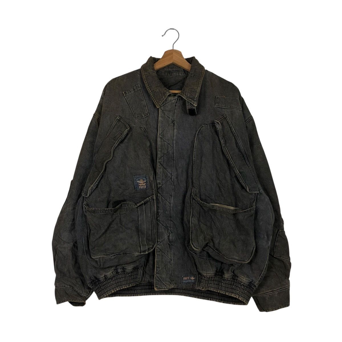 Japanese Brand 🔥VINTAGE BONDAGE BIKER BOMBER JACKET FITZ ISSEY MIYAKE Size US L / EU 52-54 / 3 - 3 Thumbnail