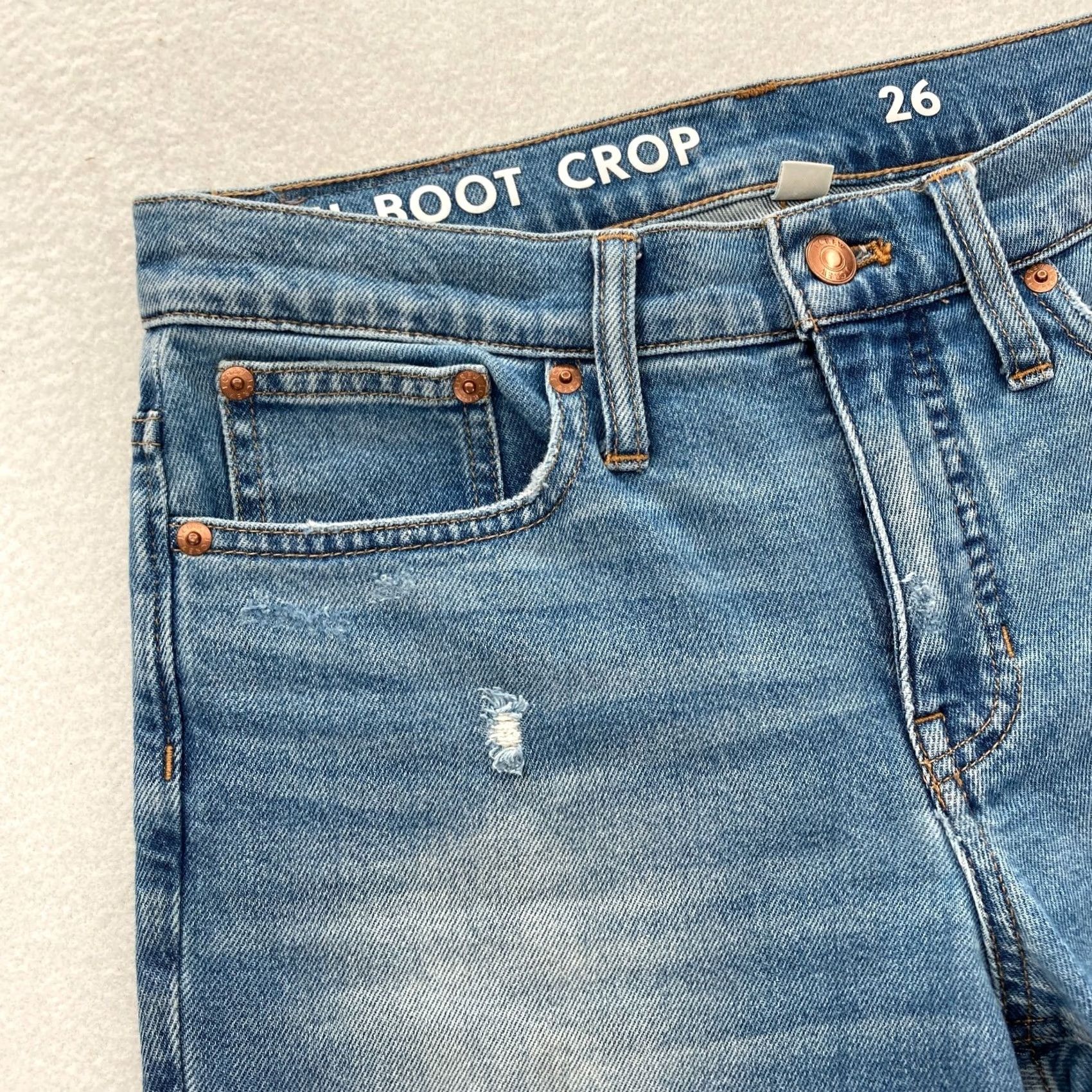 J.Crew J.CREW Jeans Women's 26 Billie Demi Boot Crop Medium Wash Blue Stretch Denim Size 26" / US 2 / IT 38 - 4 Thumbnail