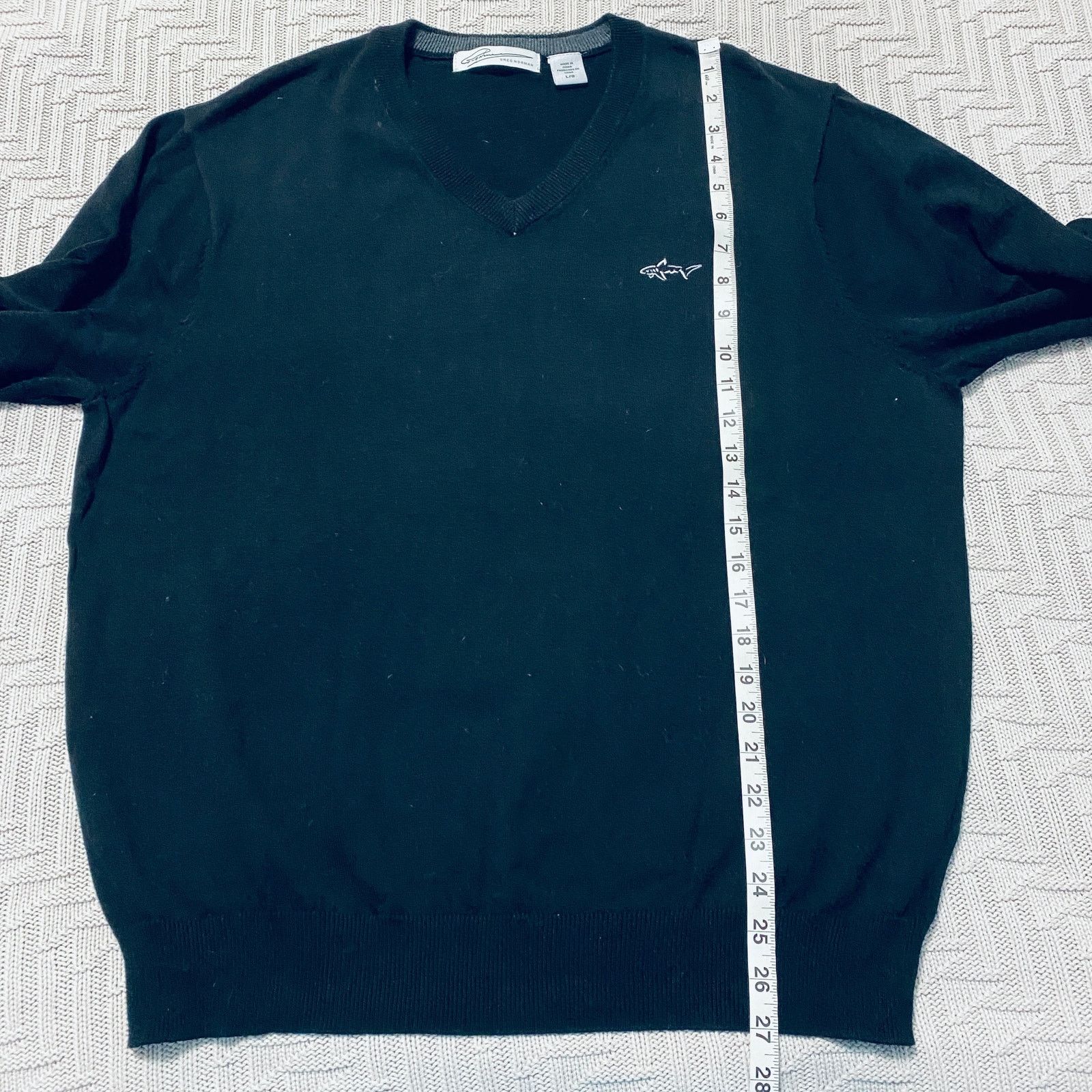 Greg Norman Greg Norman black v neck cotton sweater Size US L / EU 52-54 / 3 - 7 Thumbnail
