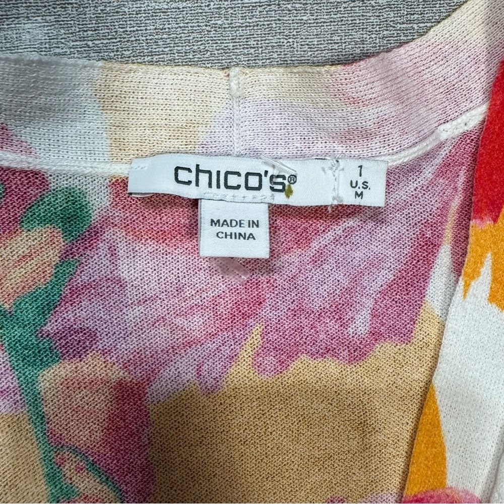 Chicos New Chico's Summer Romance Foliage Topper Size 1 US M Size M / US 6-8 / IT 42-44 - 7 Thumbnail